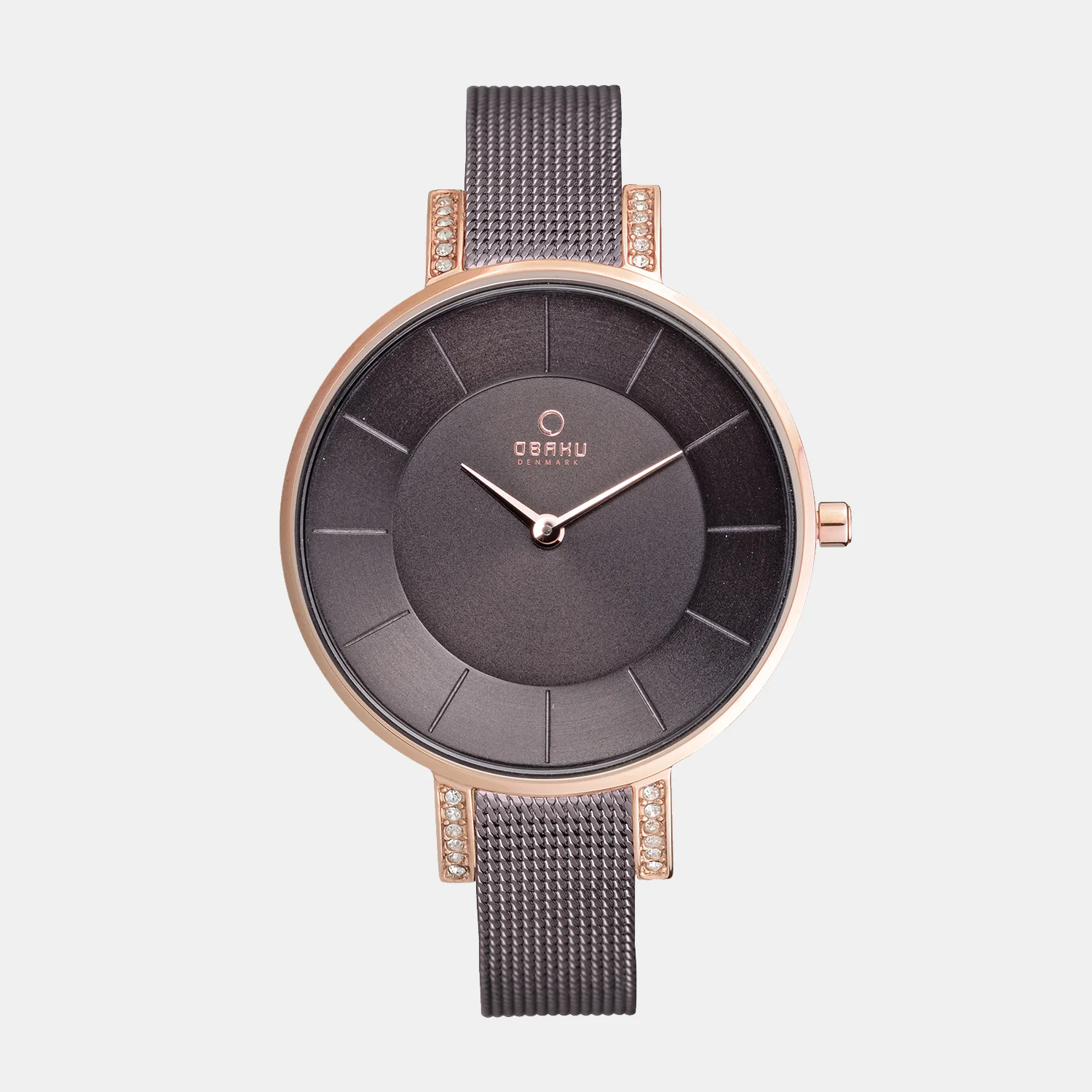 Lun Walnut Women Quartz Brown Dial Analog Mesh Watch V158LEVNMN - Image 2