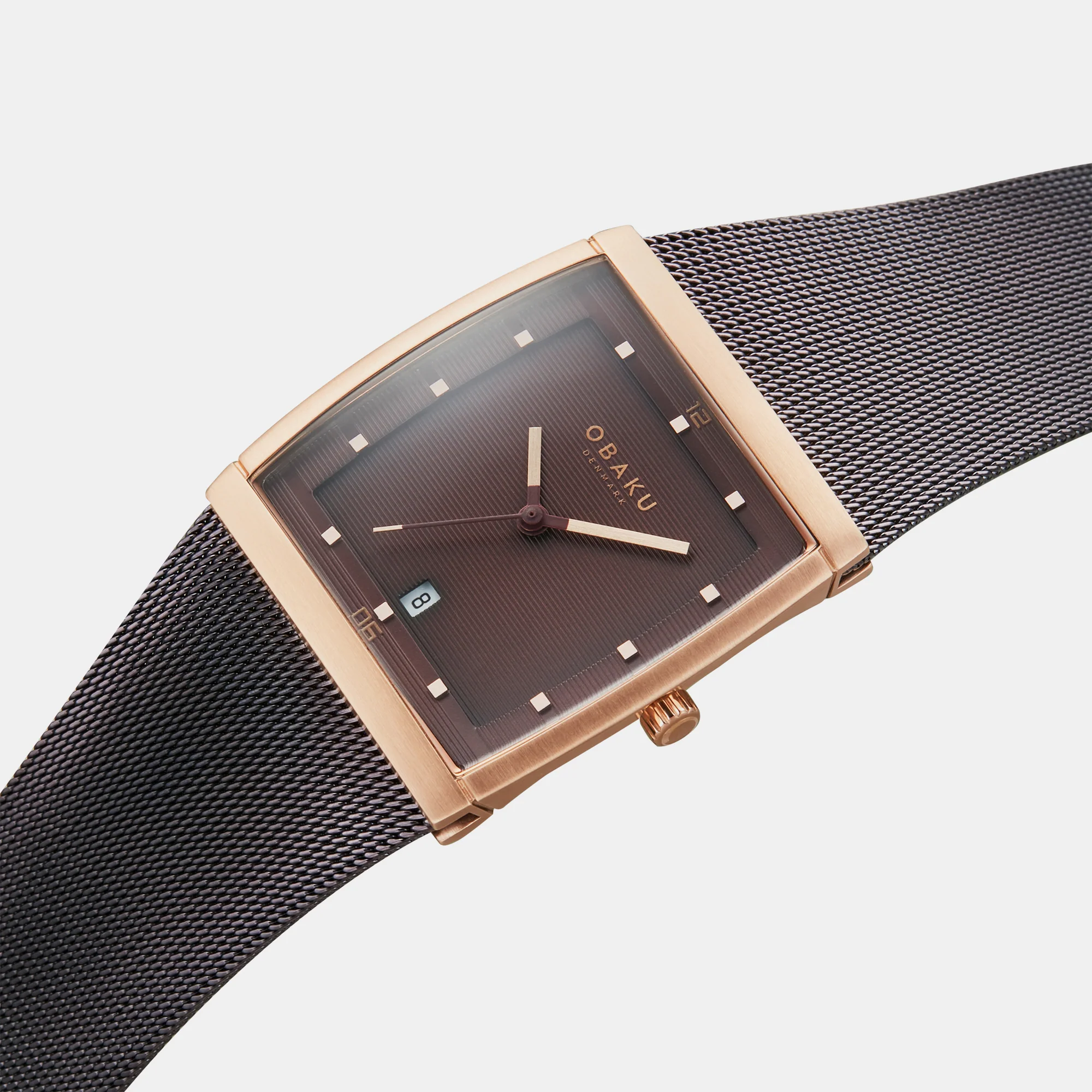 Lund Walnut Men Quartz Brown Dial Analog Mesh Watch V102GDVNMN - Image 3