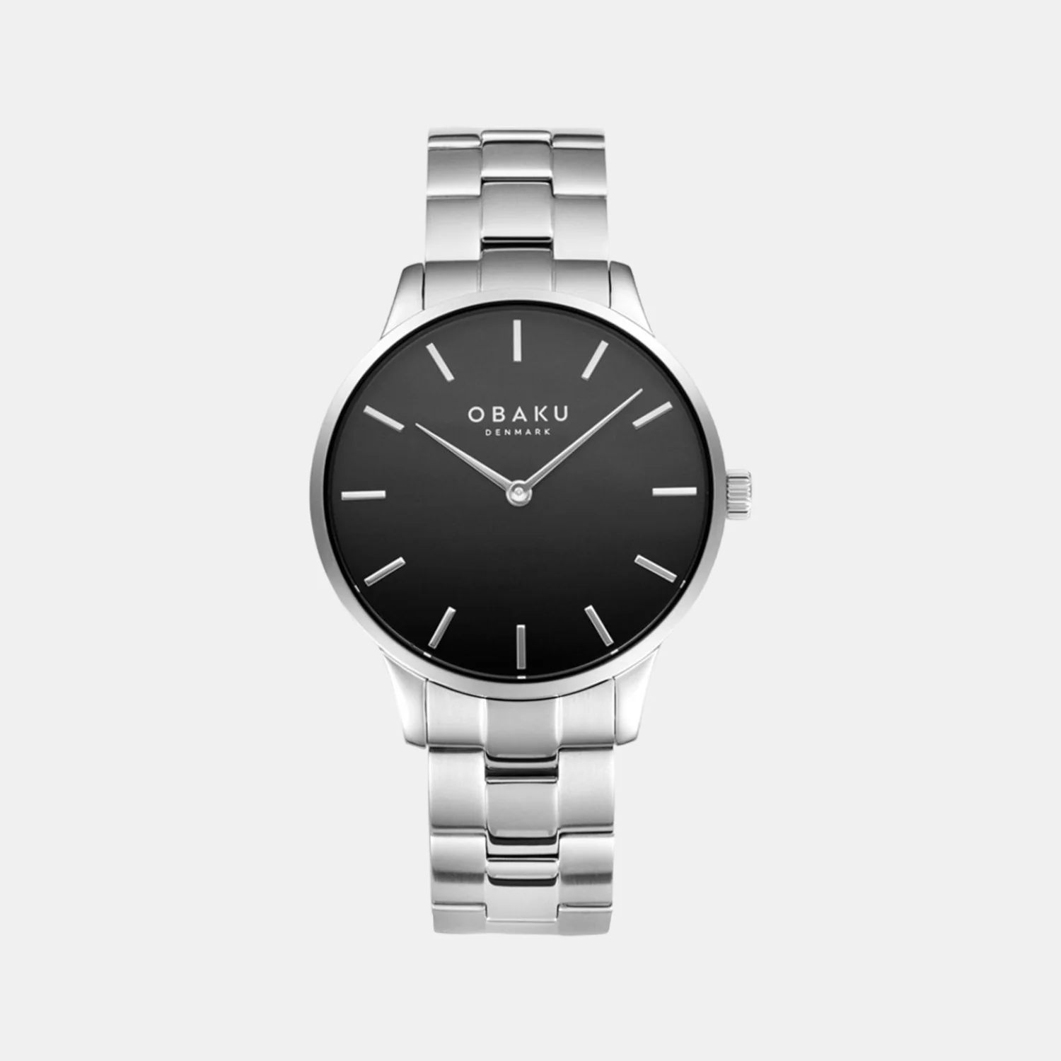 Lyng Blacksteel Men Quartz Black Dial Analog Stainless Steel Watch V247GXCBSC