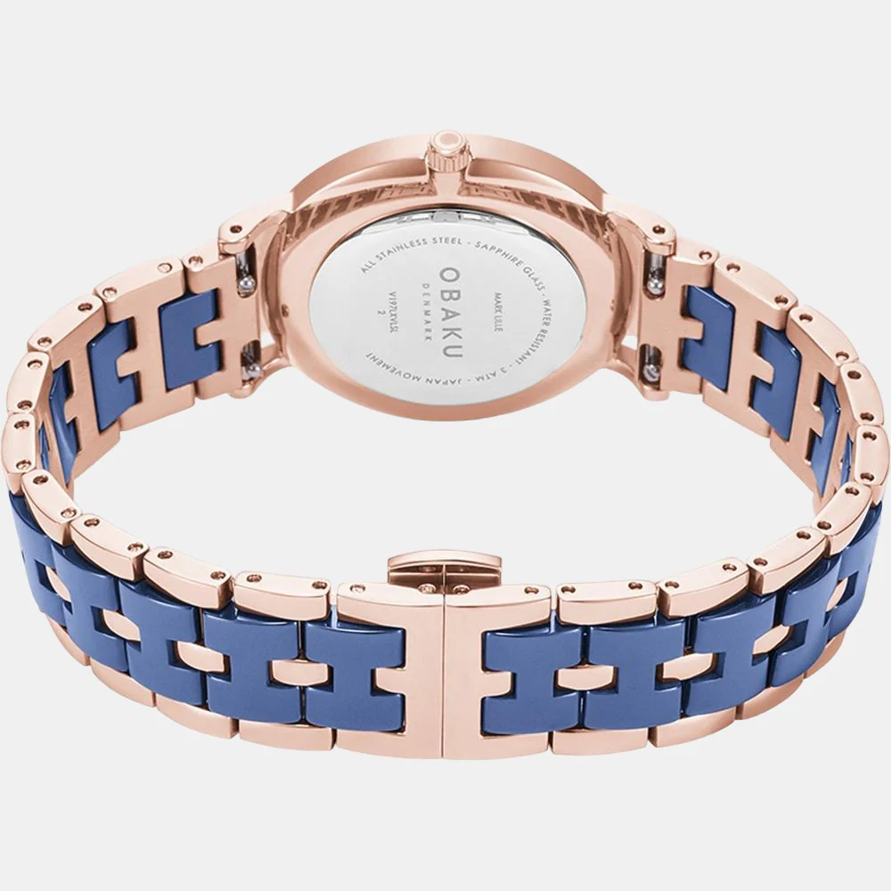 Mark Lille Sunset Women Quartz Blue Dial Analog Stainless Steel Watch V197LXVLSL - Image 3
