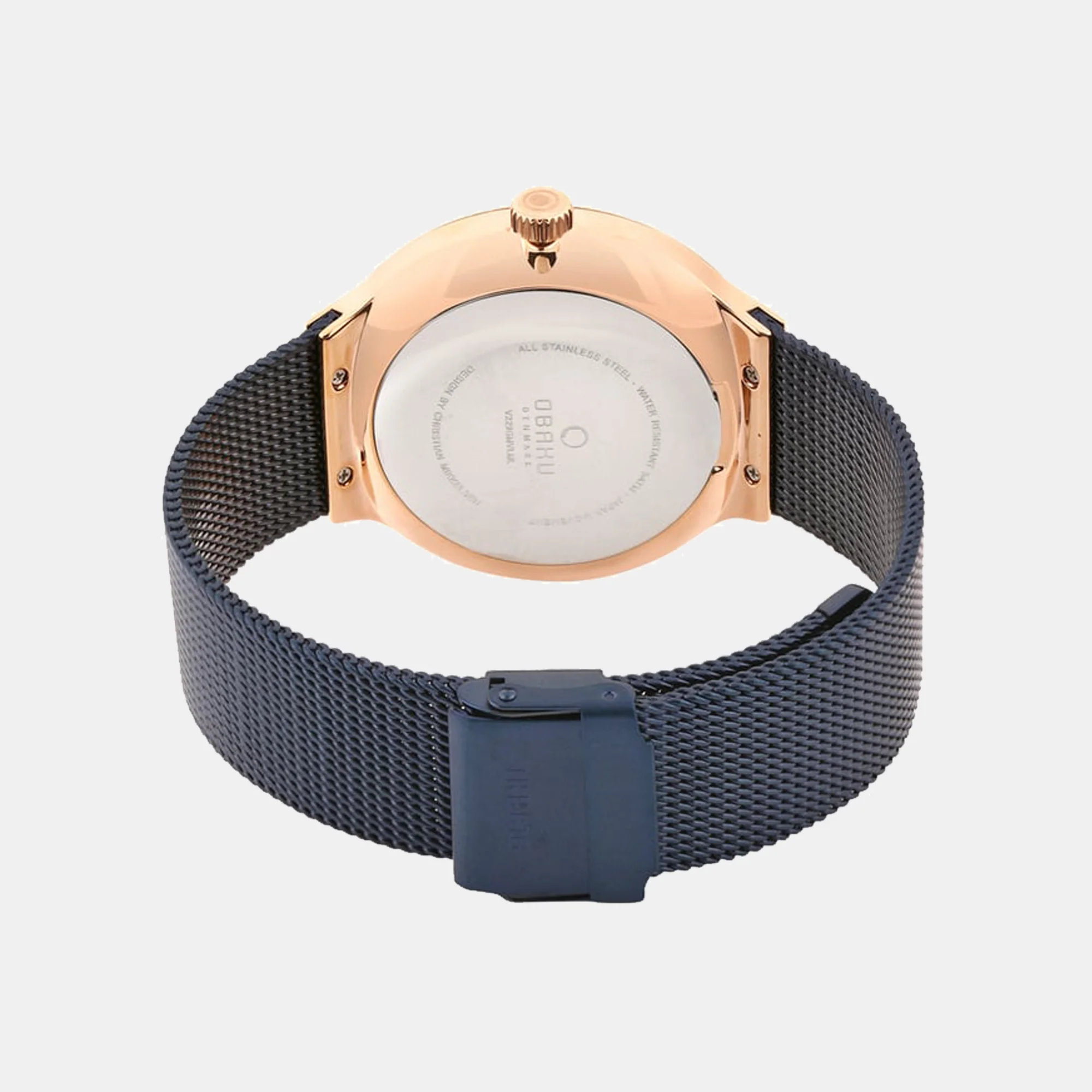 Mos-Ocean Men Quartz Blue Dial Analog Mesh Watch V229GMVLML - Image 2
