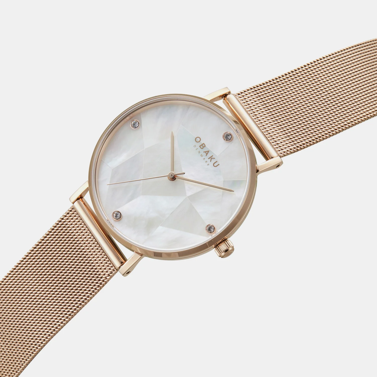 Mosaik Rose Women Quartz White Mother Of Pearl Dial Analog Stainless Steel Watch V268LXVWMV - Image 2