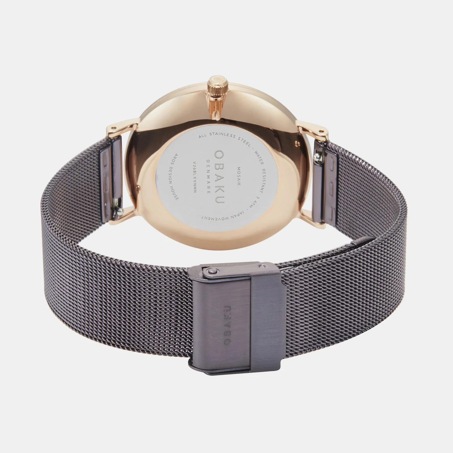Mosaik Walnut Women Quartz Brown Mother Of Pearl Dial Analog Stainless Steel Watch V268LXVNMN - Image 4