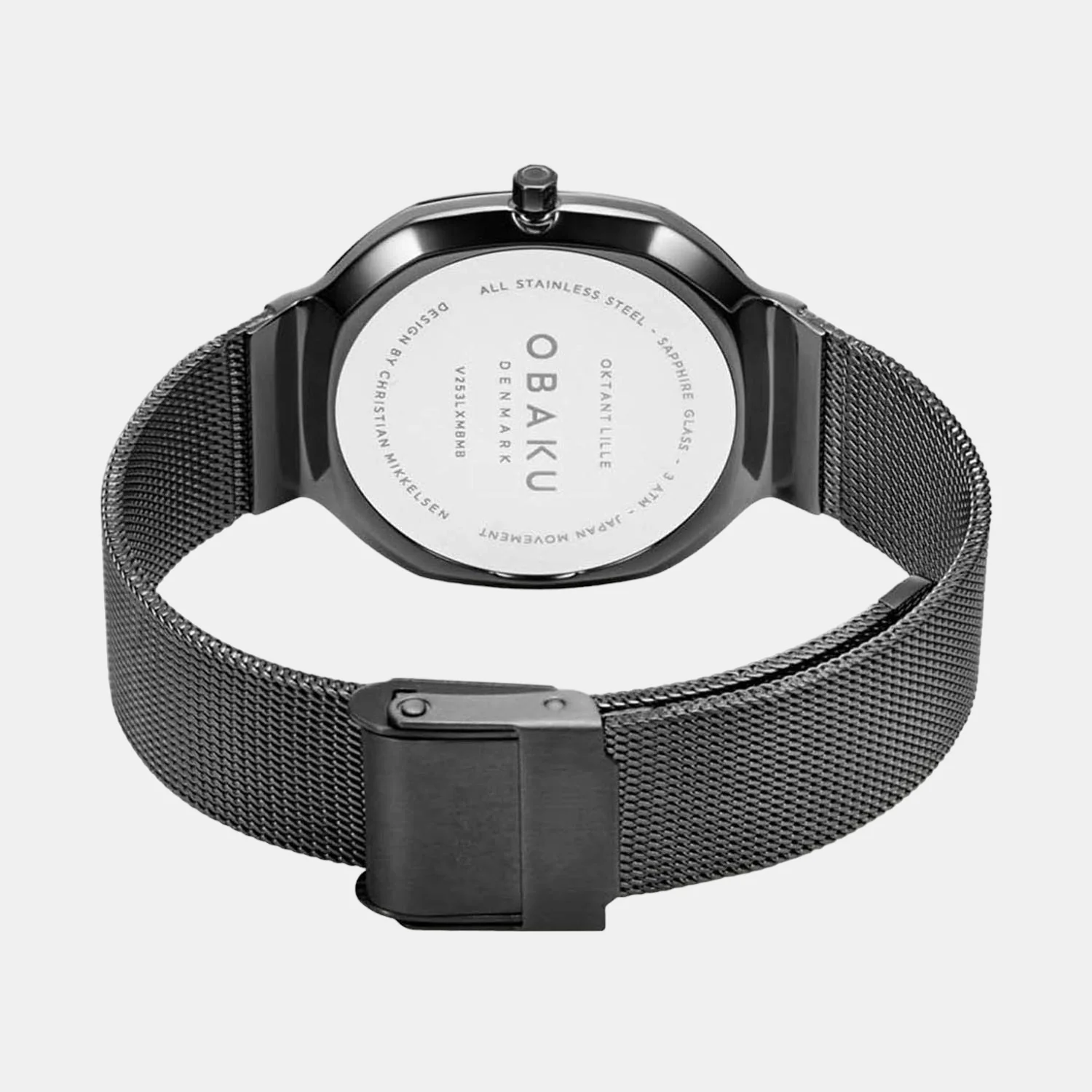 Oktant Women Quartz Black Dial Analog Mesh Watch V253LXMBMB - Image 2