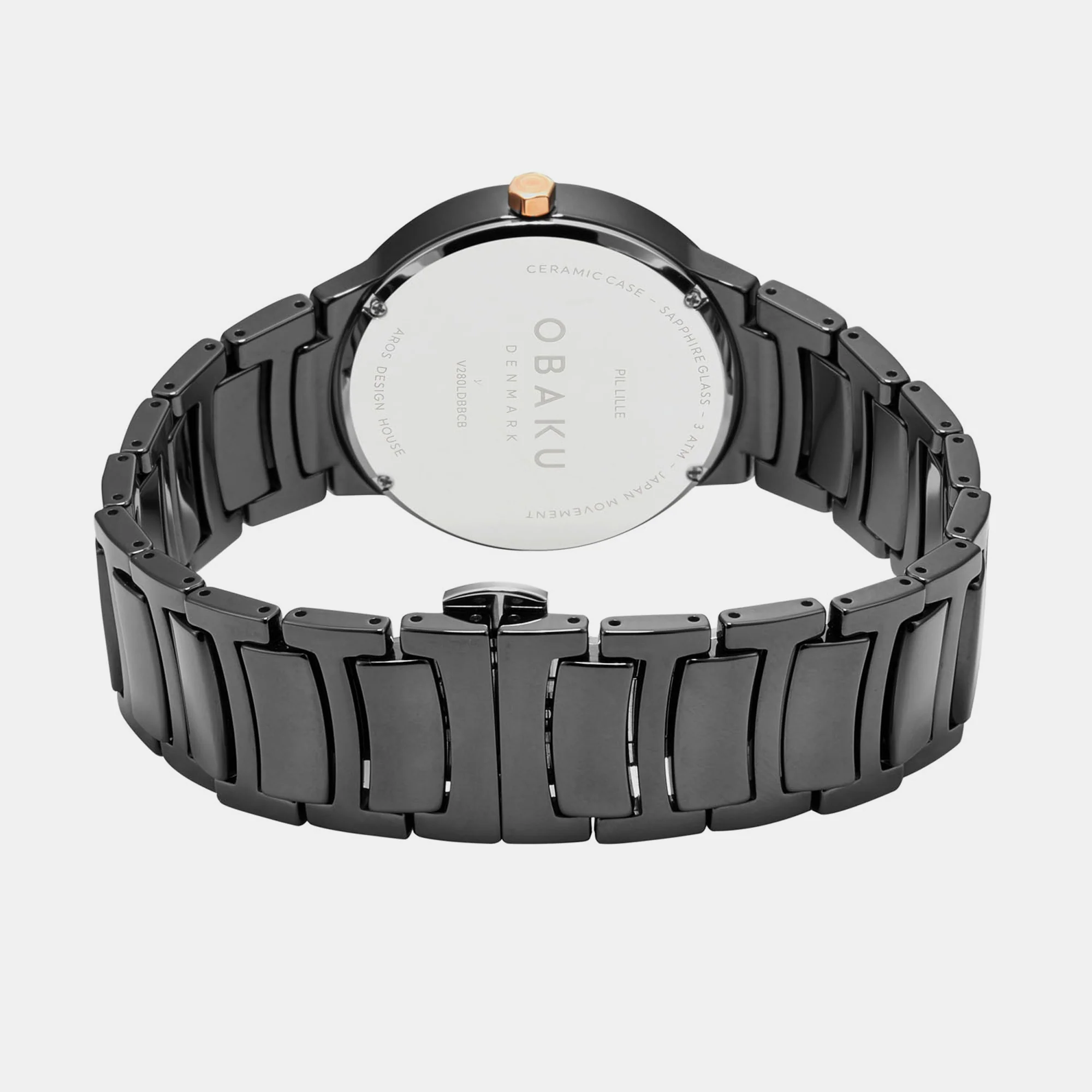 Pil Lille Women Quartz Black Dial Analog Ceramic Watch V280LDBBCB - Image 4