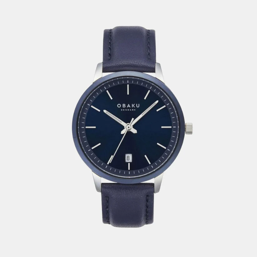 Salvie - Saxe Men Quartz Blue Dial Analog Leather Watch V270GDHLRL