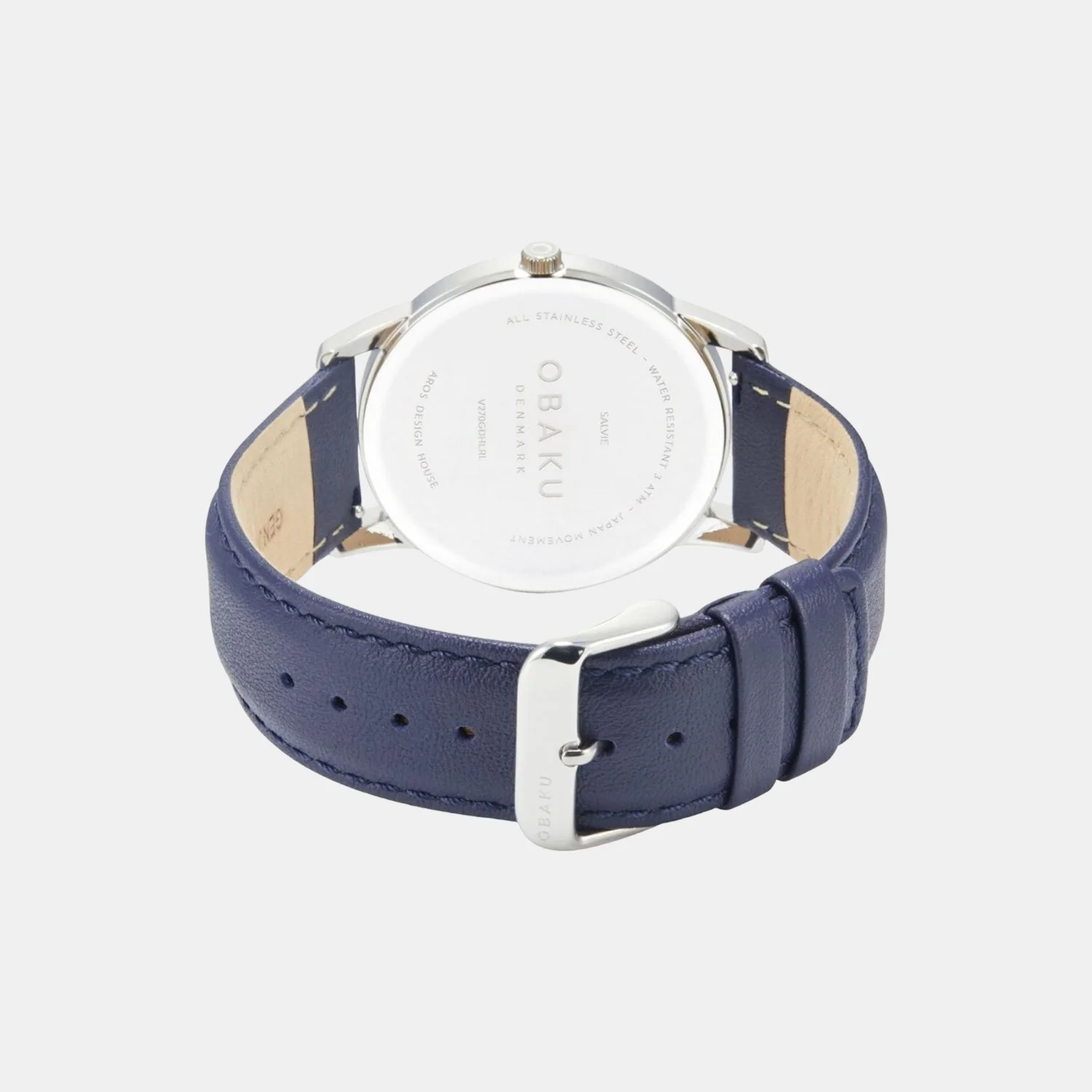 Salvie - Saxe Men Quartz Blue Dial Analog Leather Watch V270GDHLRL - Image 3