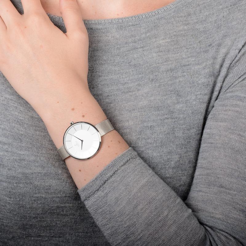 Sand Steel Women Quartz Silver Dial Analog Stainless Steel Watch V185LXCIMC - Image 4