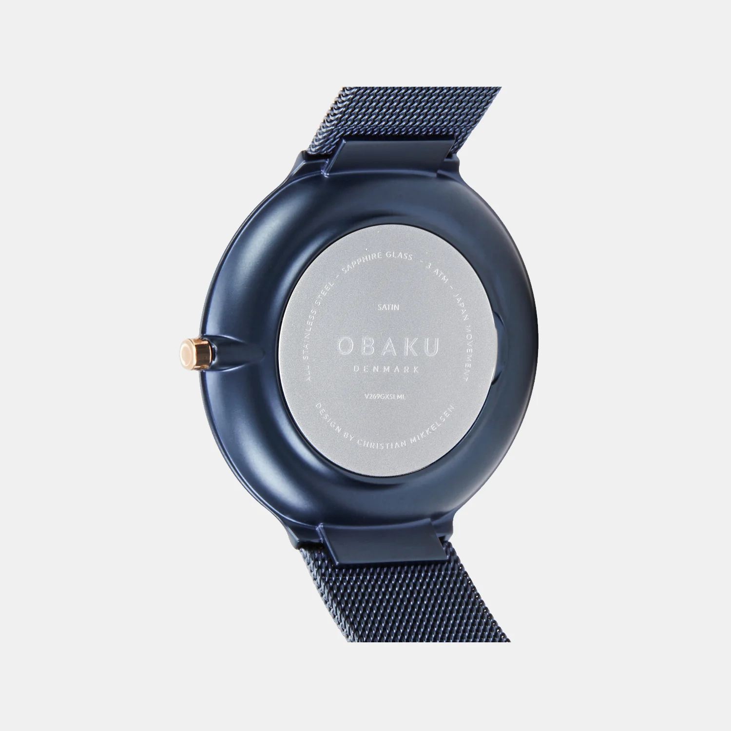 Satin Ocean Men Quartz Blue Dial Analog Mesh Watch V269GXSLML - Image 5