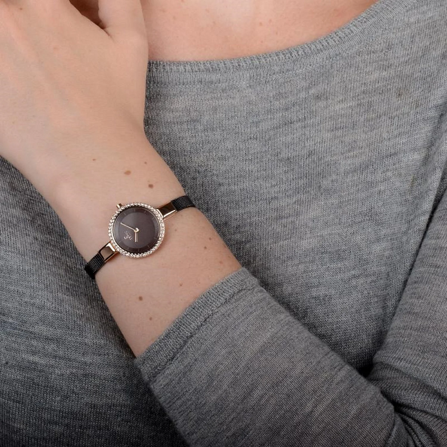 Siv Glimt Walnut Women Quartz Brown Dial Analog Stainless Steel Watch V129LEVNMN - Image 3