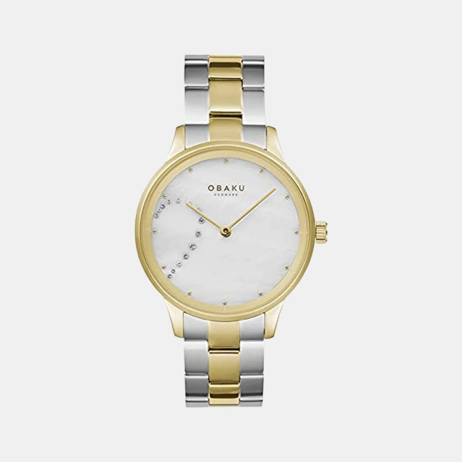 Sive Alabaster Men Quartz White Dial Analog Stainless Steel Watch V247GHGWSF