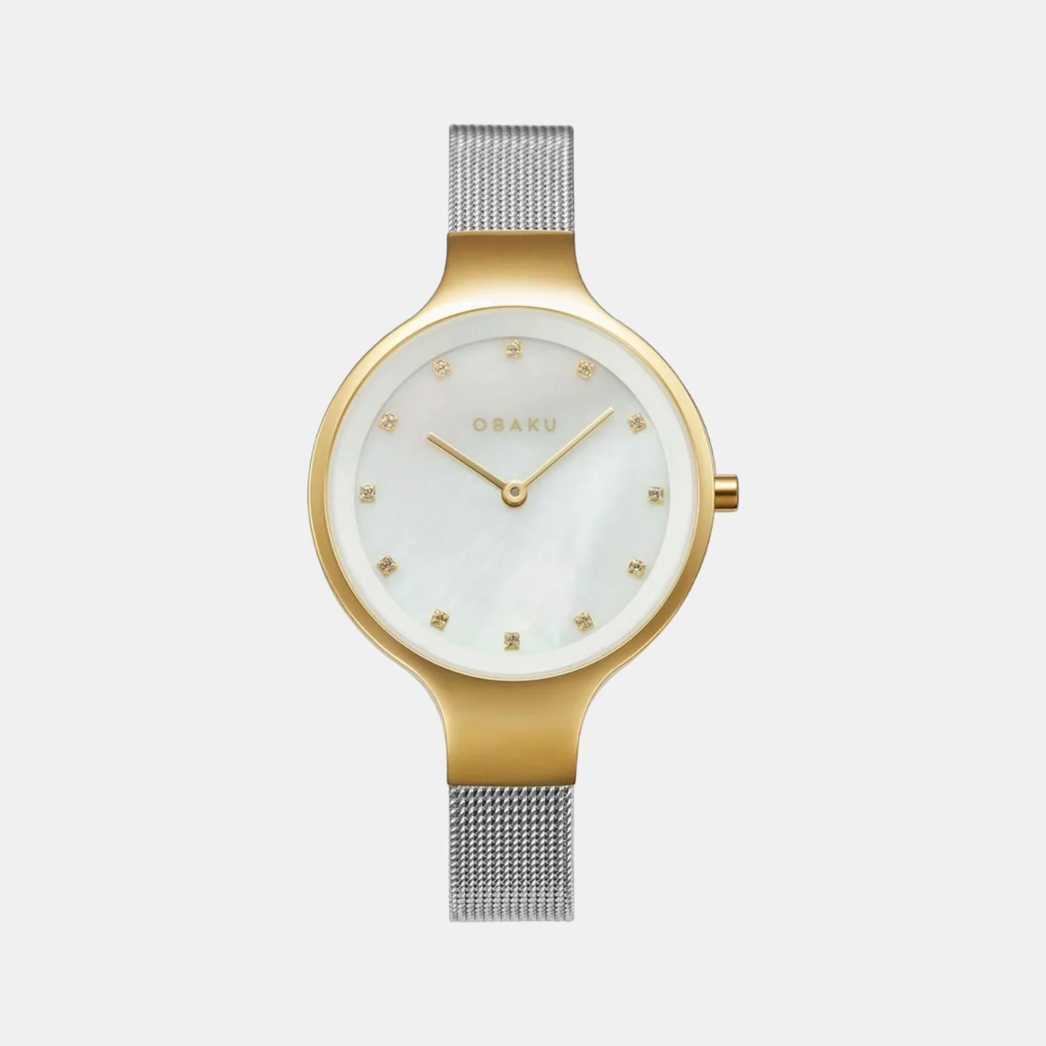 Sky-Gold Bi Men Quartz White Dial Analog Stainless Steel Watch V173LXGWMC