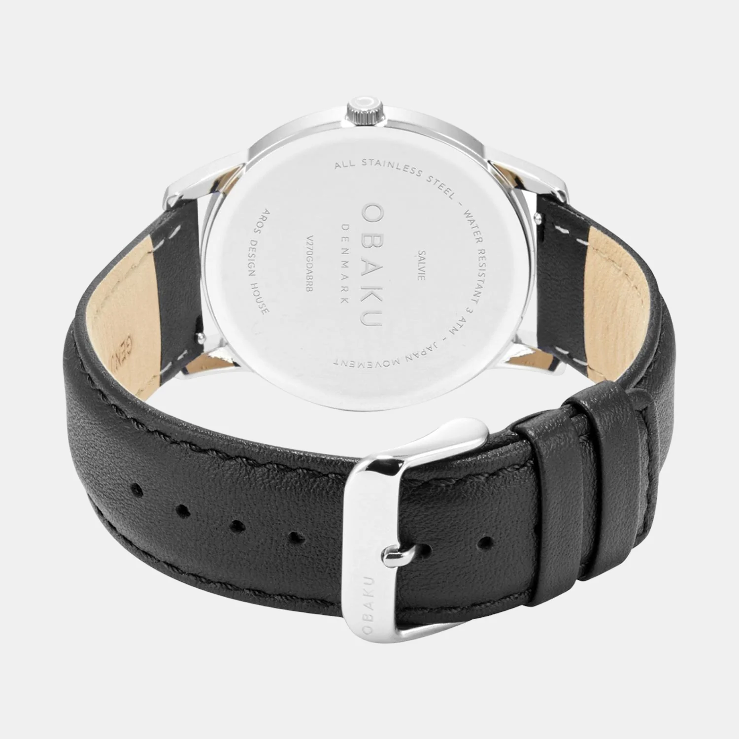 Tern Lille Men Quartz Black Dial Analog Leather Watch V270GDABRB - Image 2