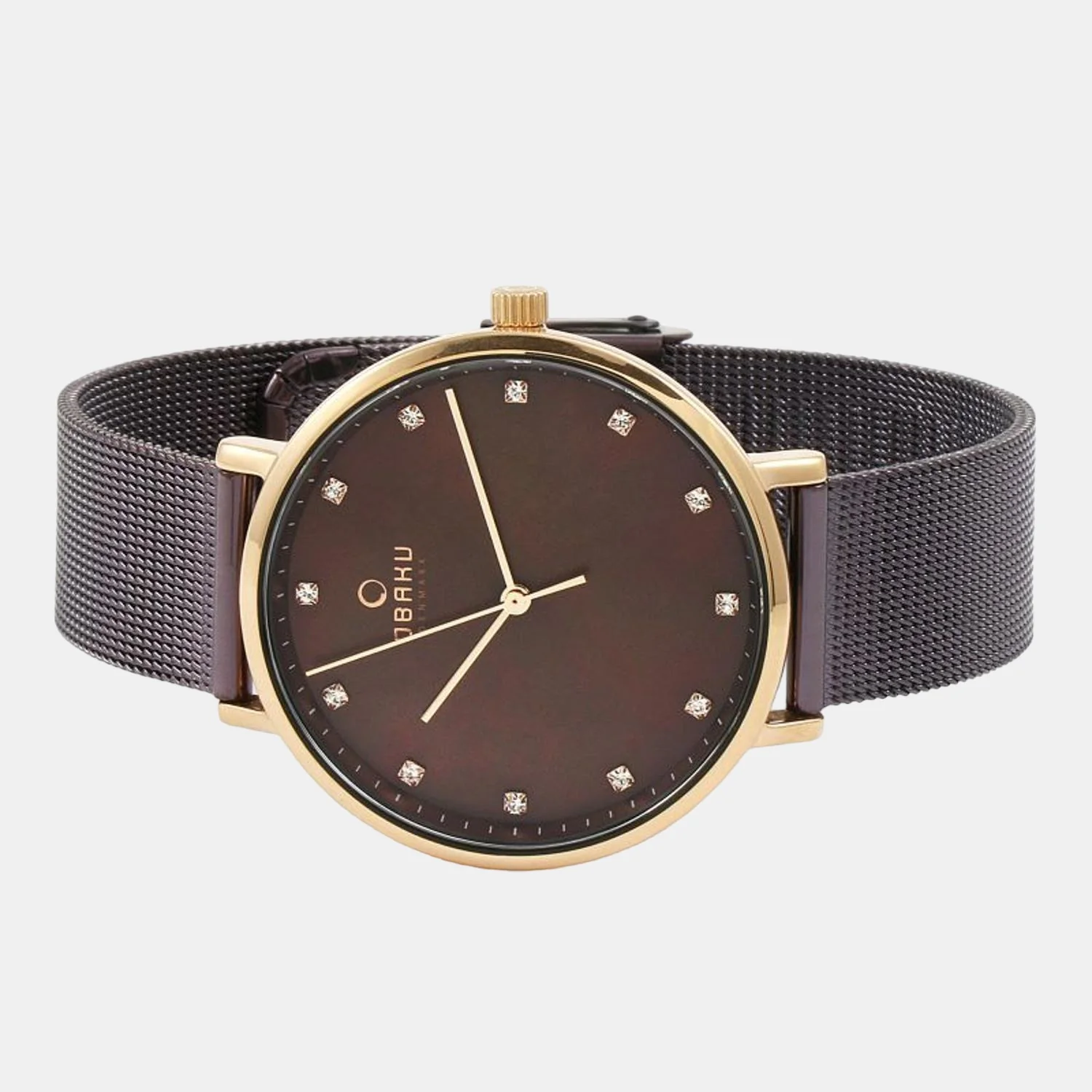 Vest Walnut Women Quartz Brown Dial Analog Mesh Watch V186LXVNMN - Image 3