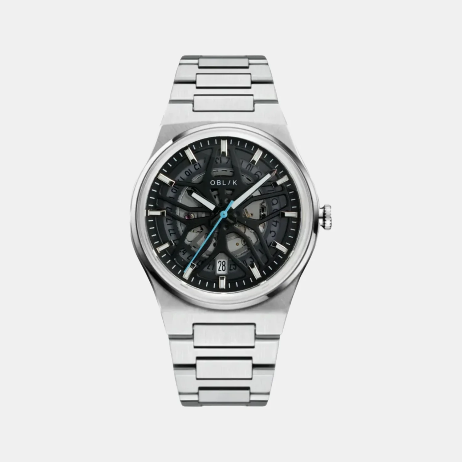 Velocity Men Quartz Two Tone Dial Analog Stainless Steel Watch