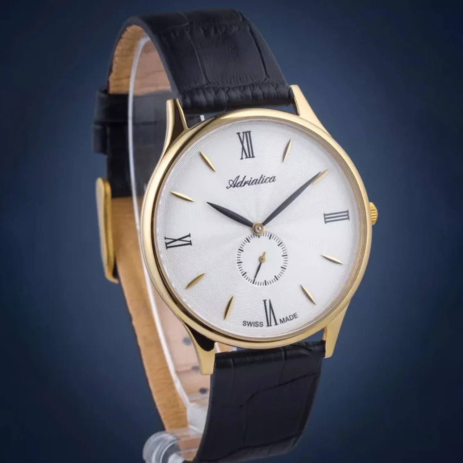 Pairs Men Quartz Silver Dial Analog Leather Watch A1230.1263QXL - Image 3