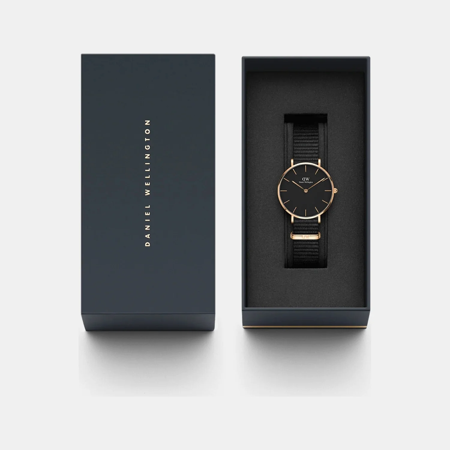Petite Women Quartz Black Dial Analog Nato Watch DW00100215K - Image 4