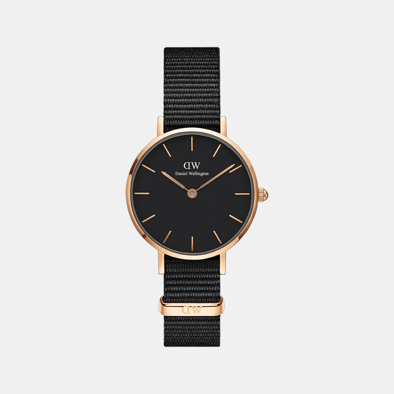 Petite Women Quartz Black Dial Analog Stainless Steel Watch DW00100247