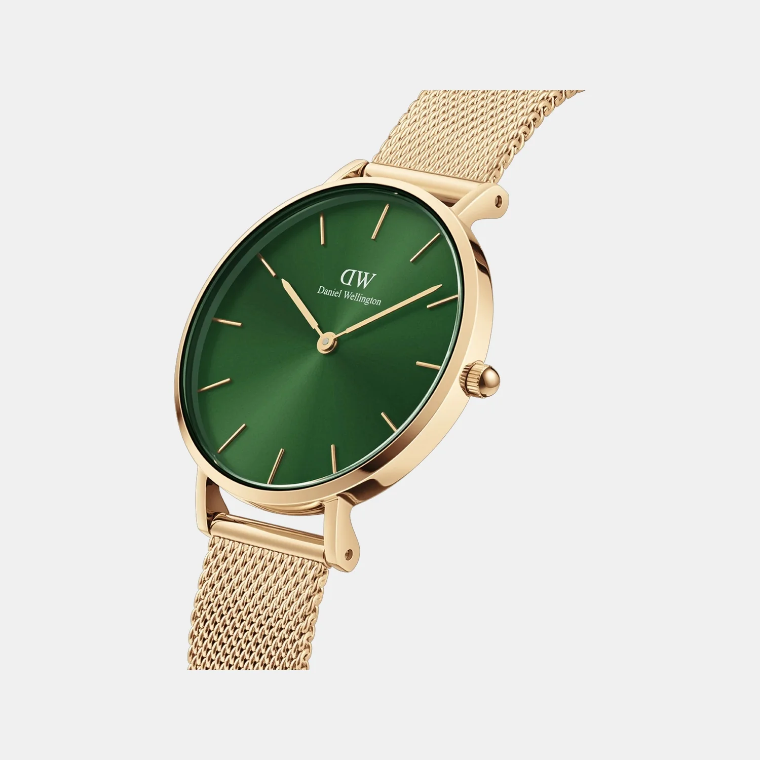 Women Quartz Green Dial Analog Mesh Watch DW00100481 - Image 2