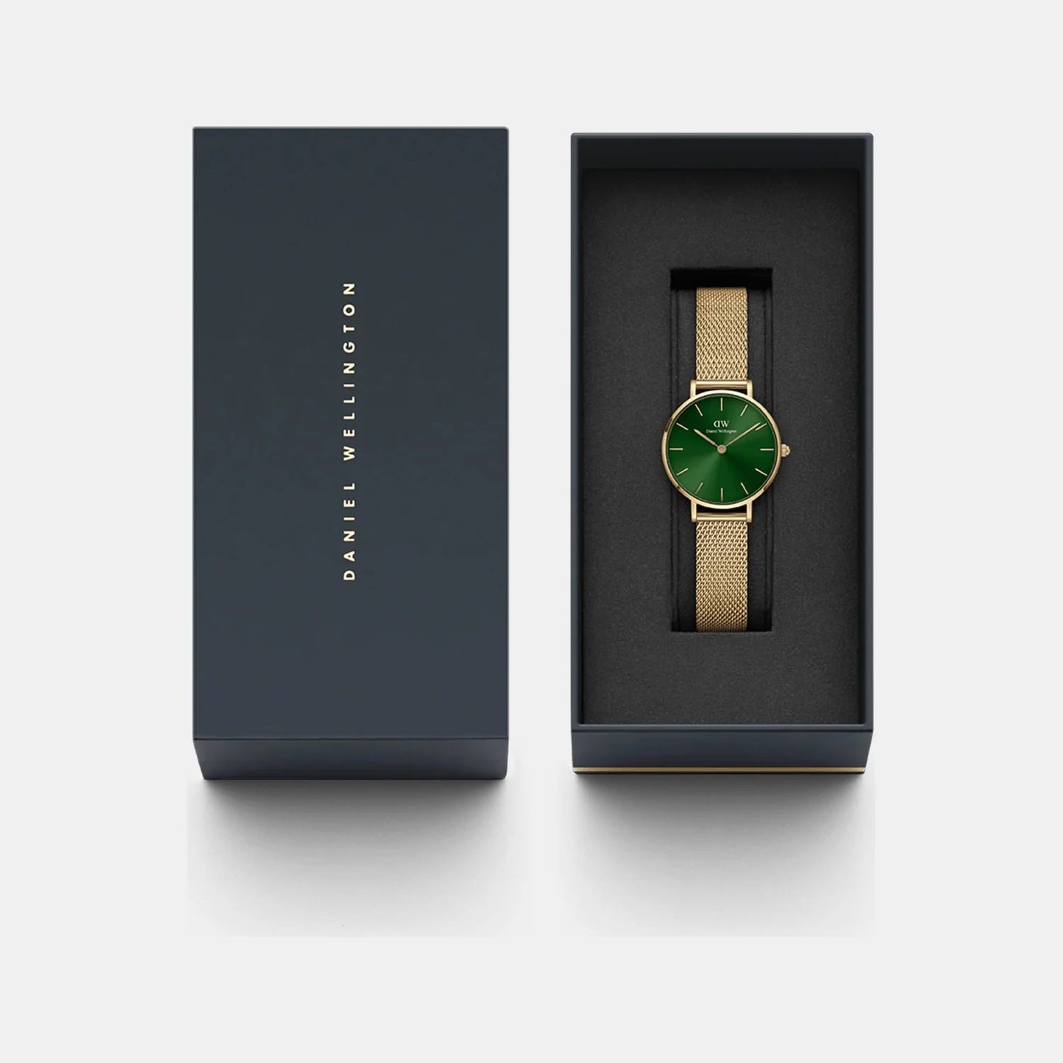 Women Quartz Green Dial Analog Mesh Watch DW00100481 - Image 3