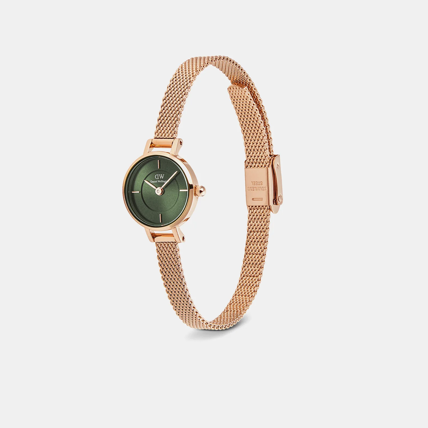 Petite Women Quartz Green Dial Analog Steel Watch DW00100742 - Image 4