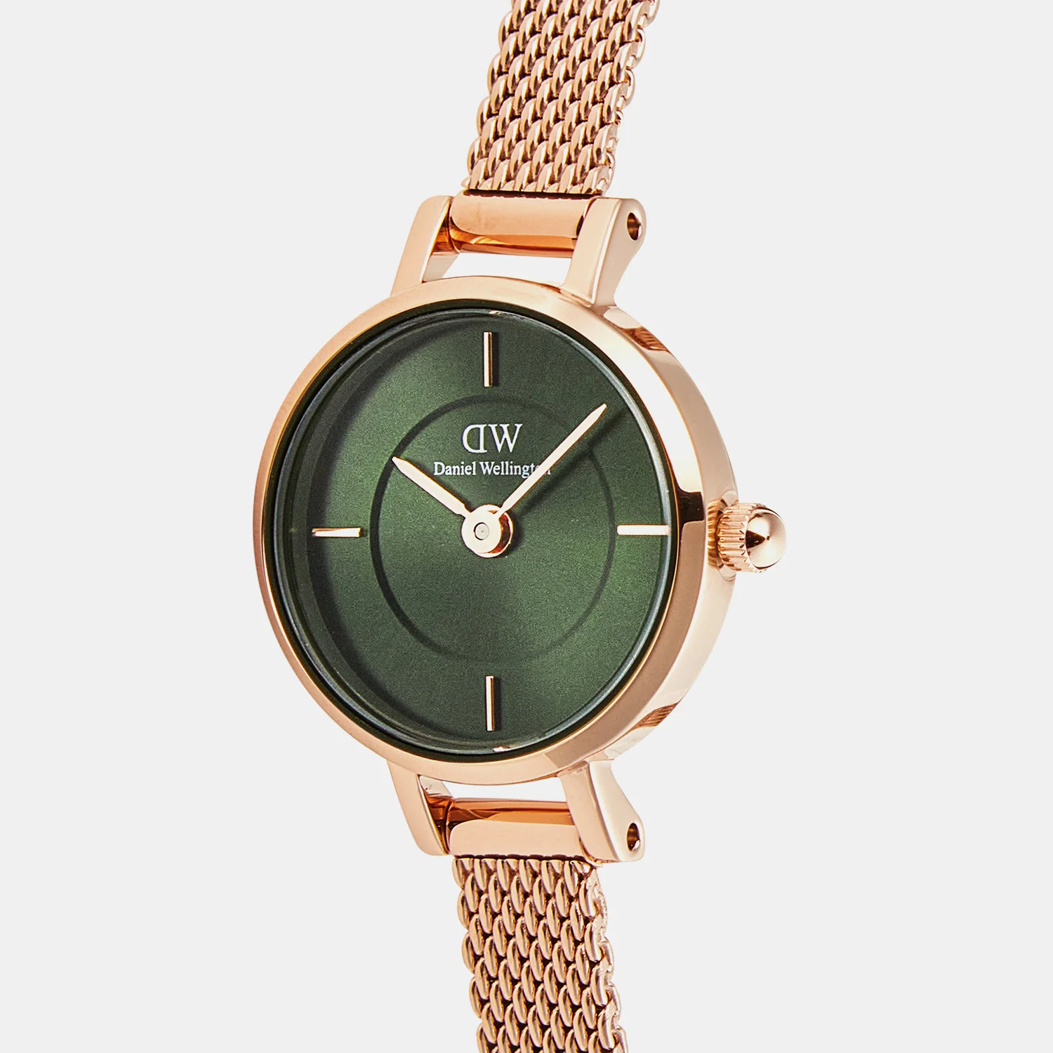 Petite Women Quartz Green Dial Analog Steel Watch DW00100742 - Image 5