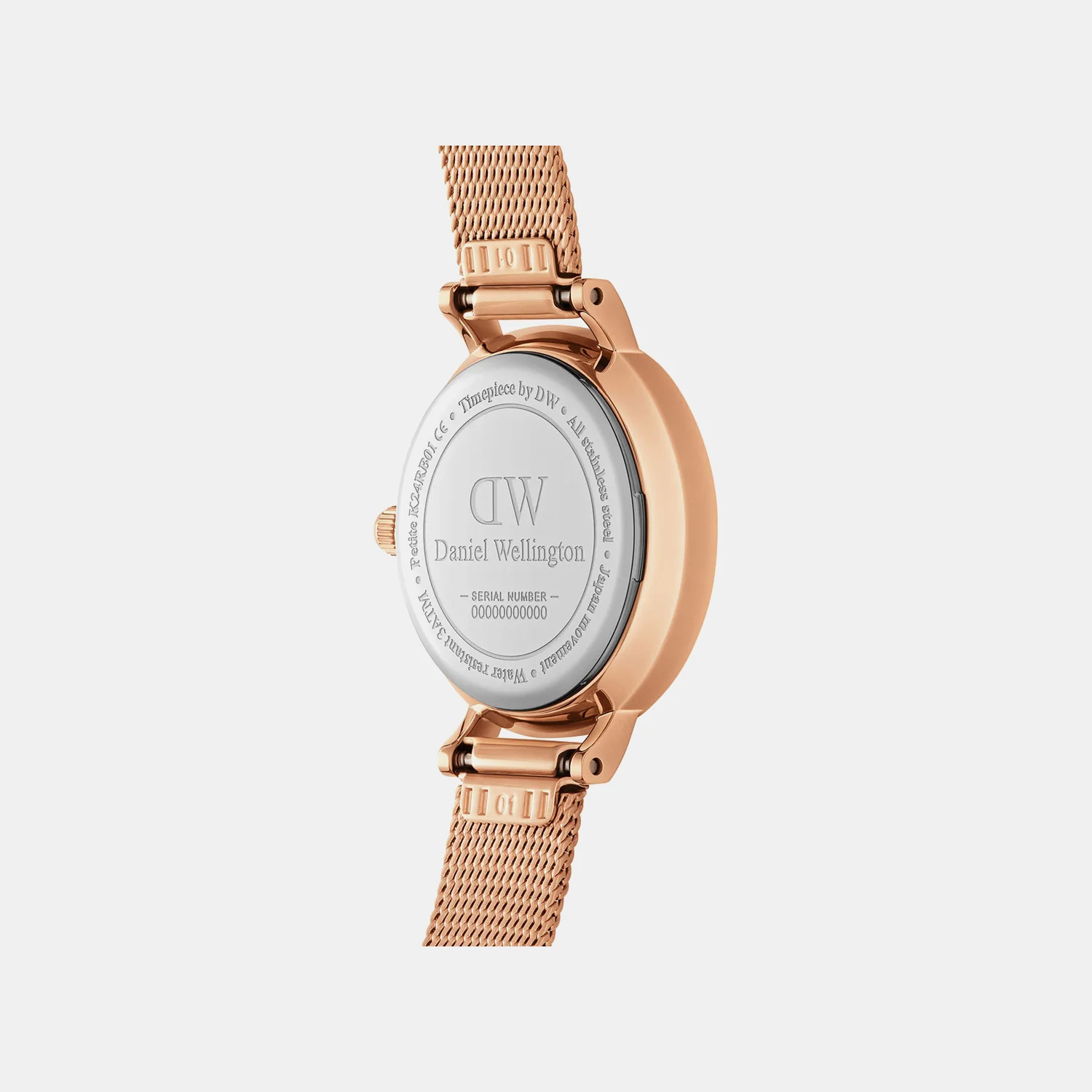 Petite Women Quartz Rose Gold Dial Analog Stainless Steel Watch DW00100470K - Image 3