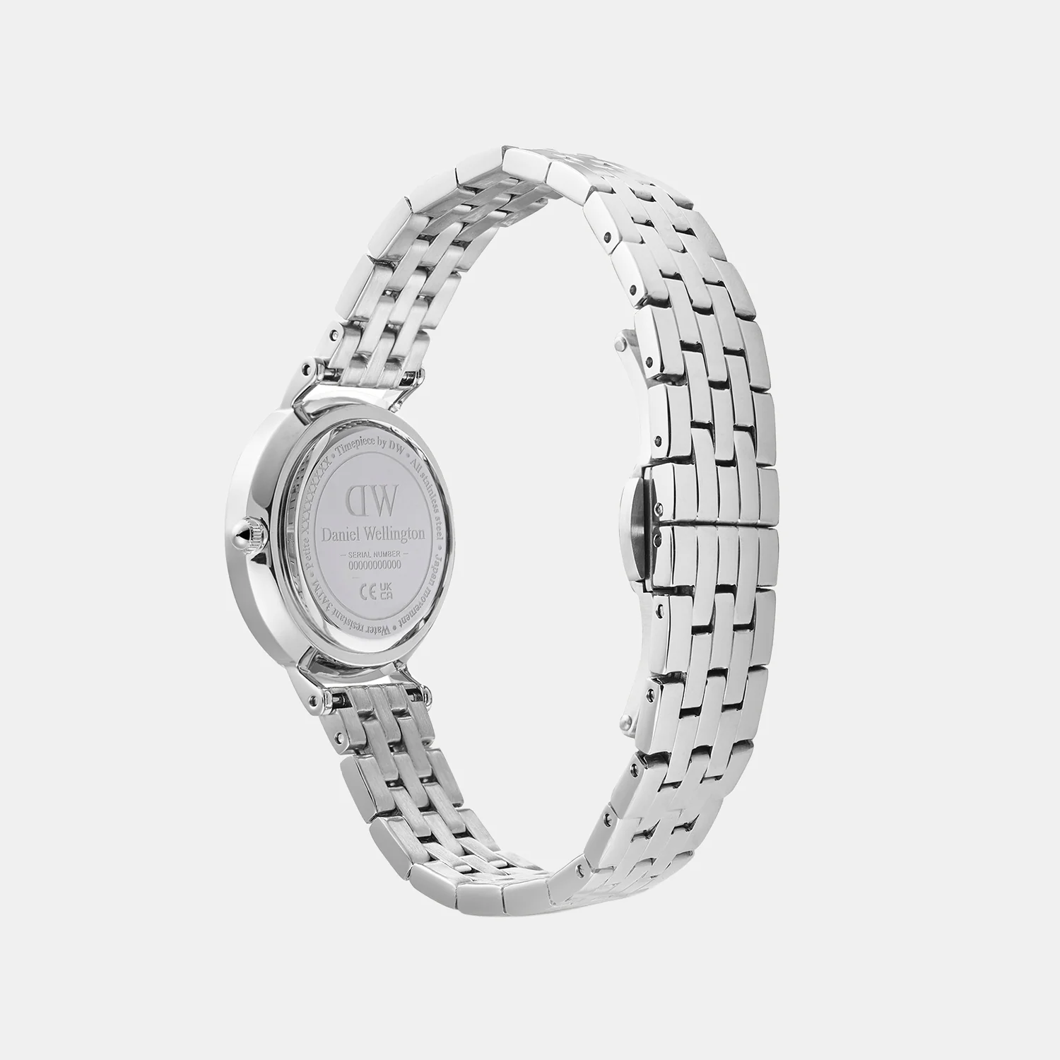 Petite Women Quartz White Dial Analog Stainless Steel Watch DW00100859K - Image 4