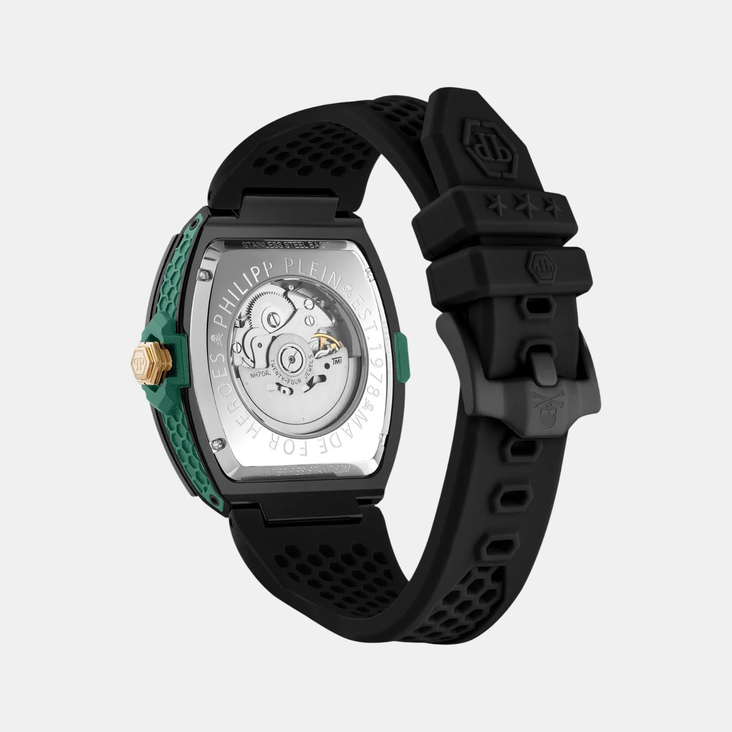 Men Quartz Black Dial Analog Silicone Watch PWJFA0325 - Image 4
