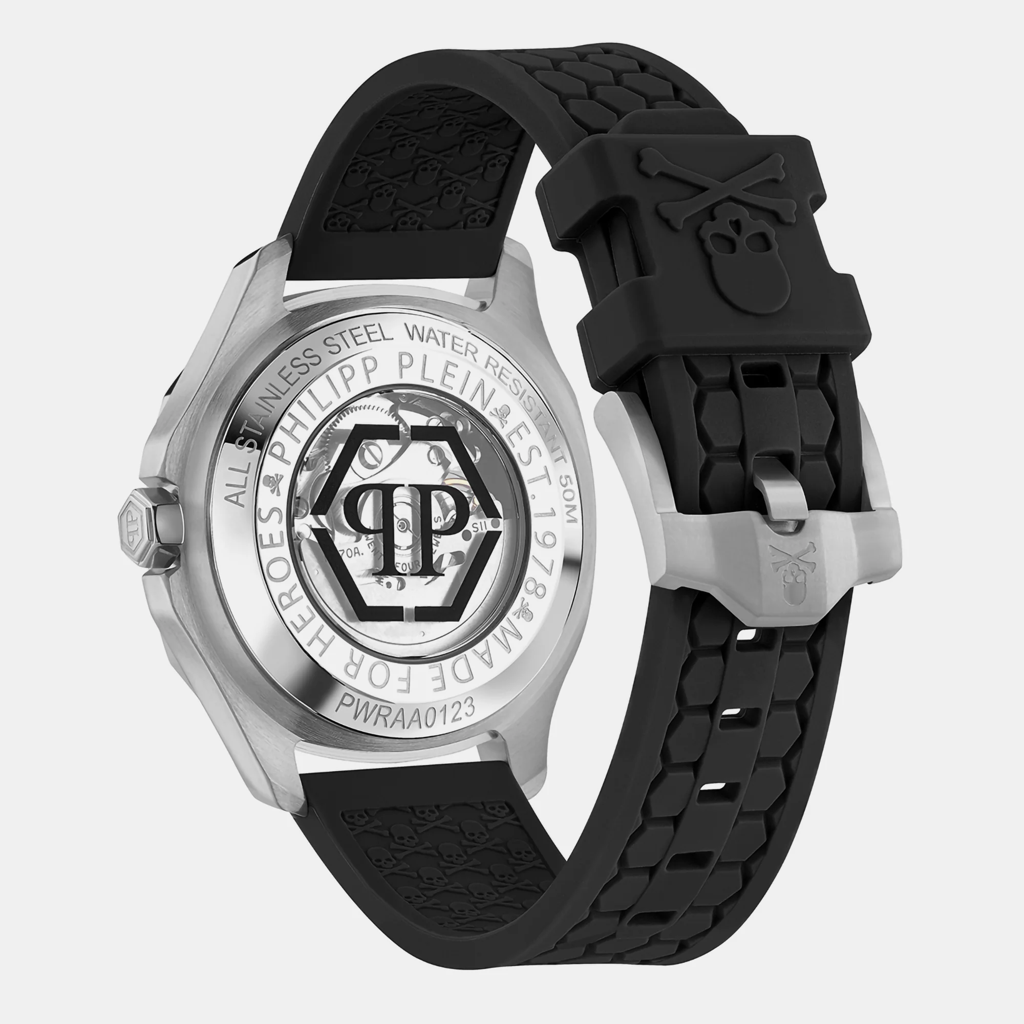 High-Iconic Men Automatic Silver Dial Analog Silicone Watch PWRAA0123 - Image 3