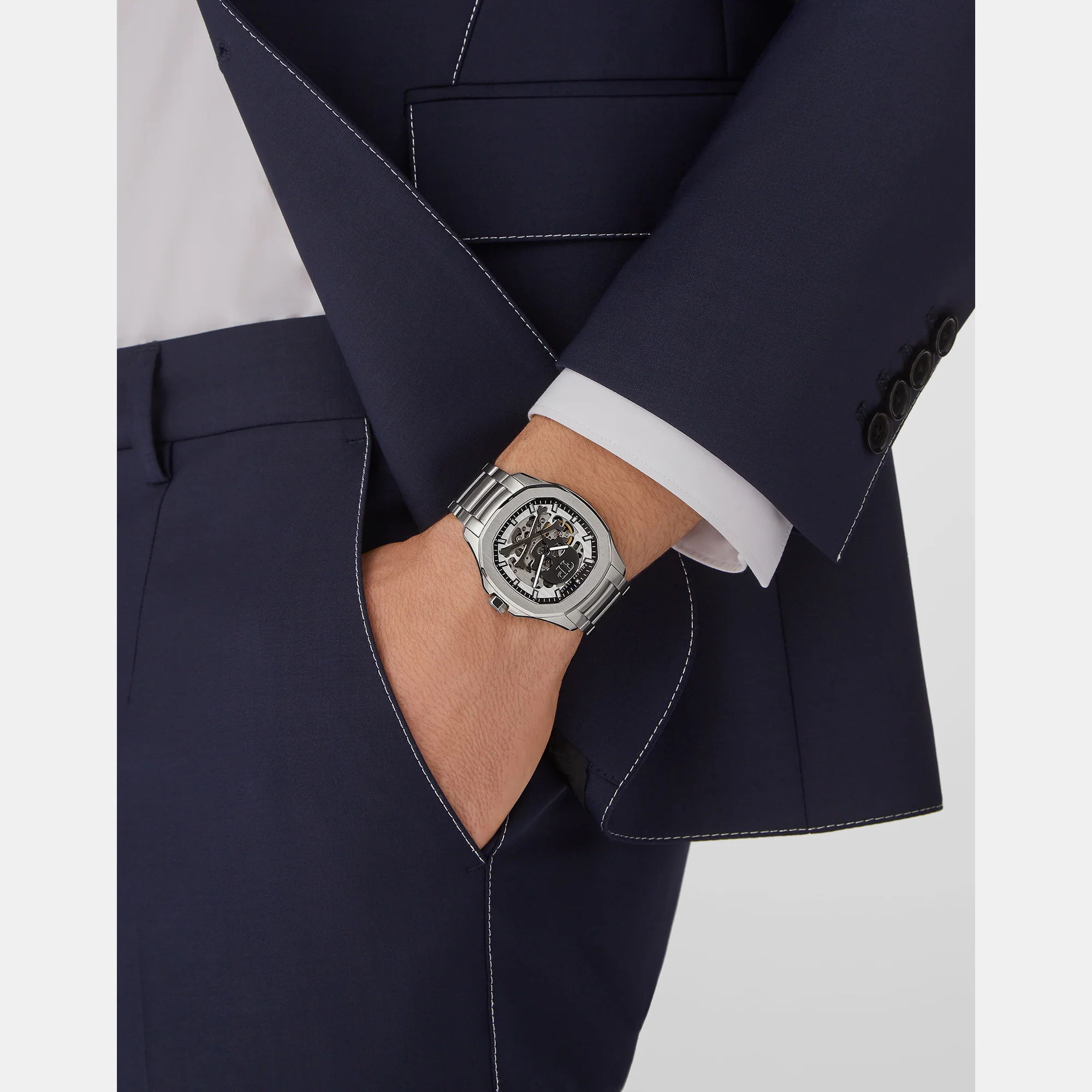 High-Iconic Men Automatic Silver Dial Analog Stainless Steel Watch PWRAA0223 - Image 5