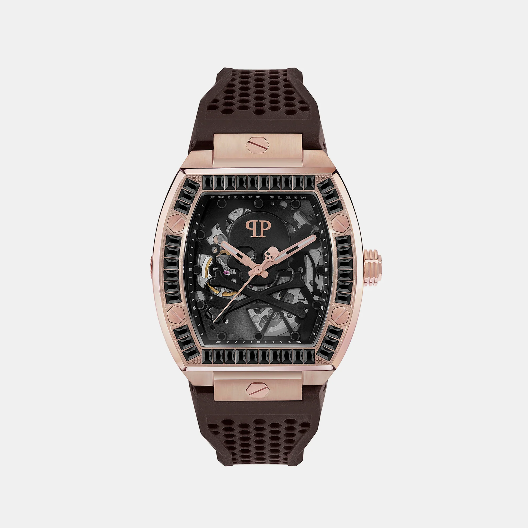 $keleton Men Automatic Black Dial Analog Silicone Watch PWBAA1723