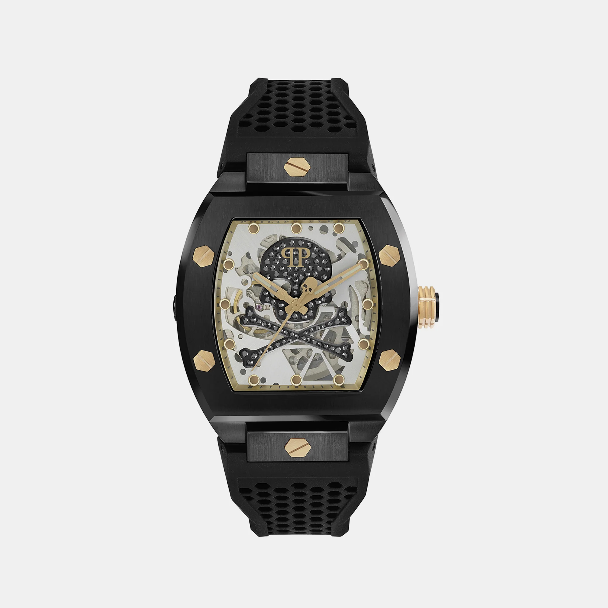 $kull Men Automatic Grey Dial Analog Silicone Watch PWBAA0521
