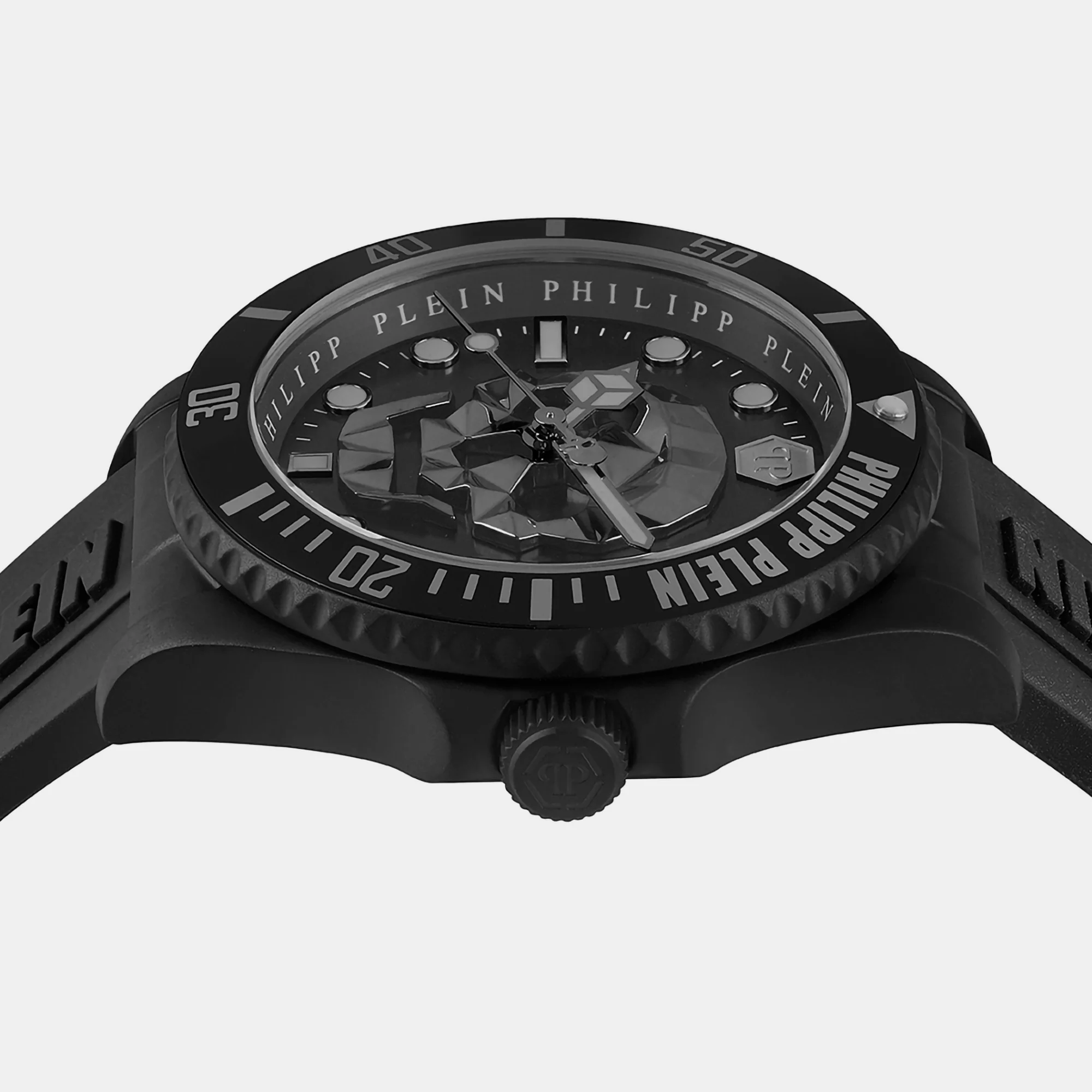 $kull Men Quartz Black Dial Analog Silicone Watch PWOAA0422 - Image 2