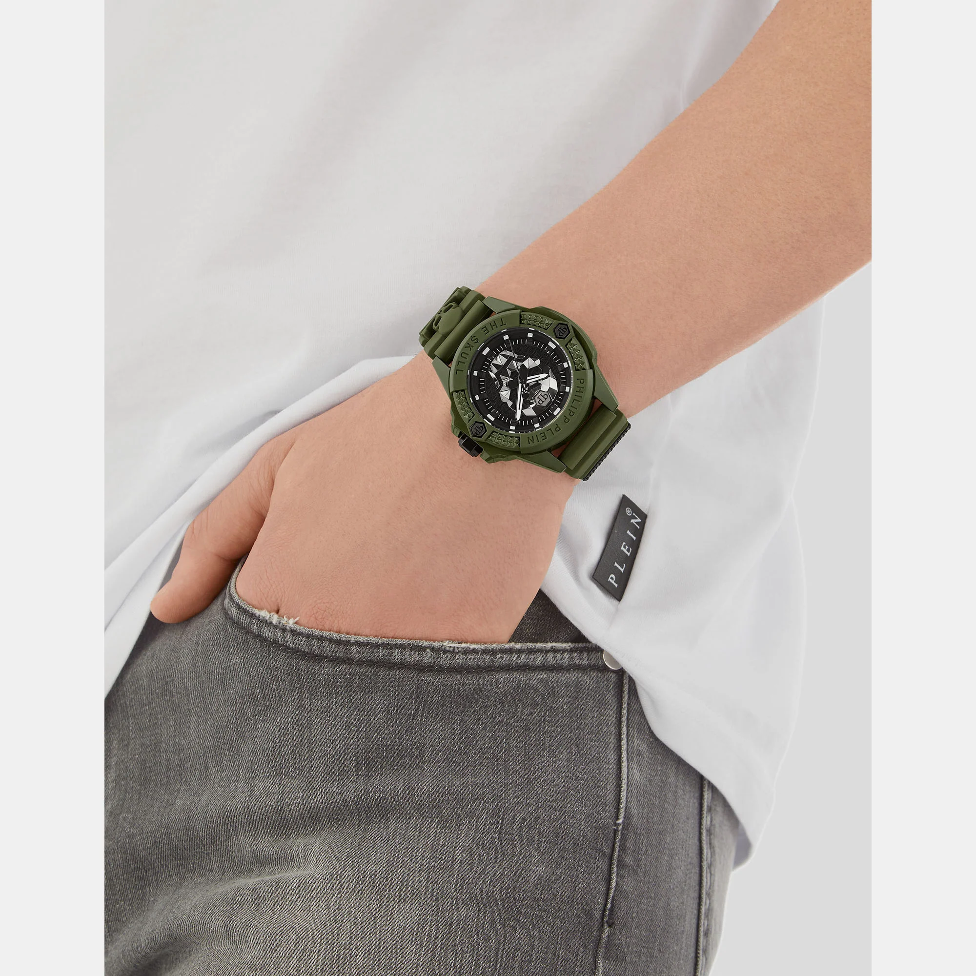 $kull Men Quartz Black Dial Analog Silicone Watch PWUBA0423 - Image 5