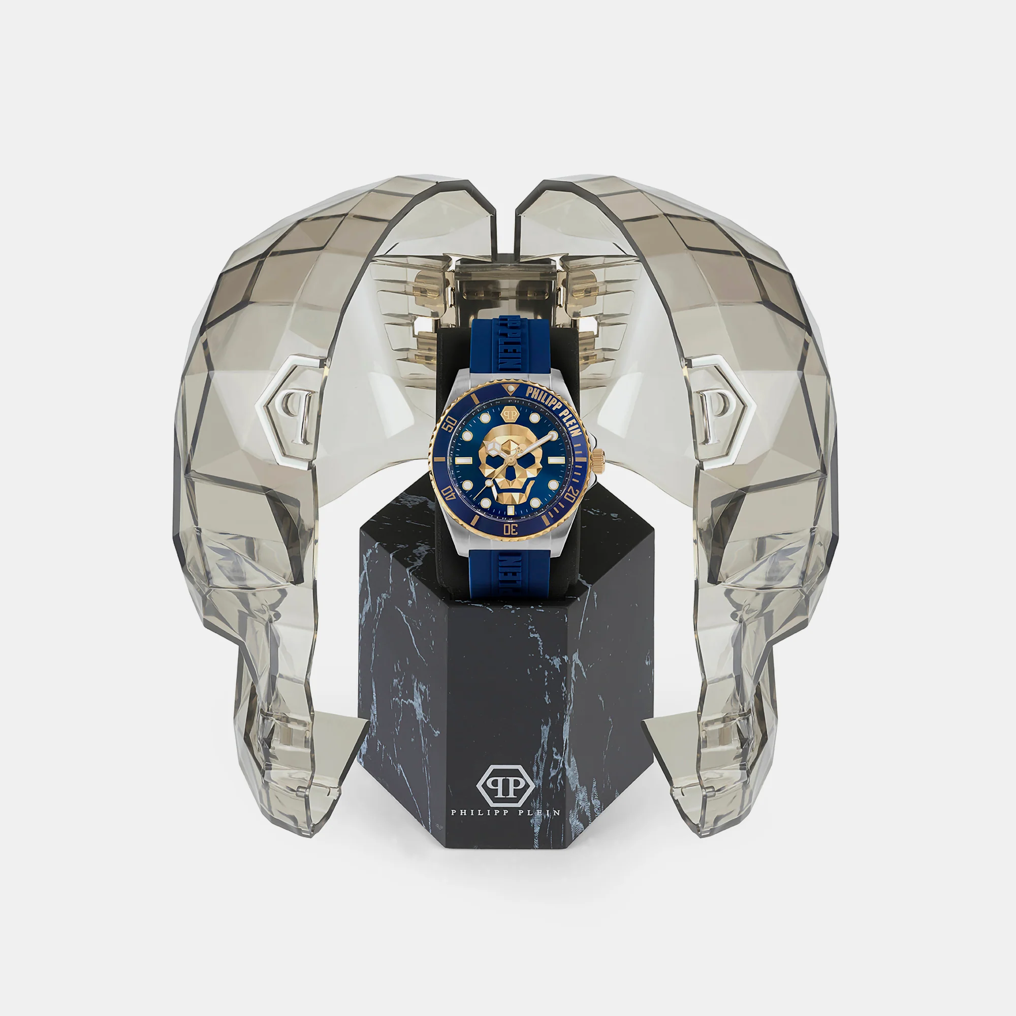 $kull Men Quartz Blue Dial Analog Silicone Watch PWOAA0222 - Image 4