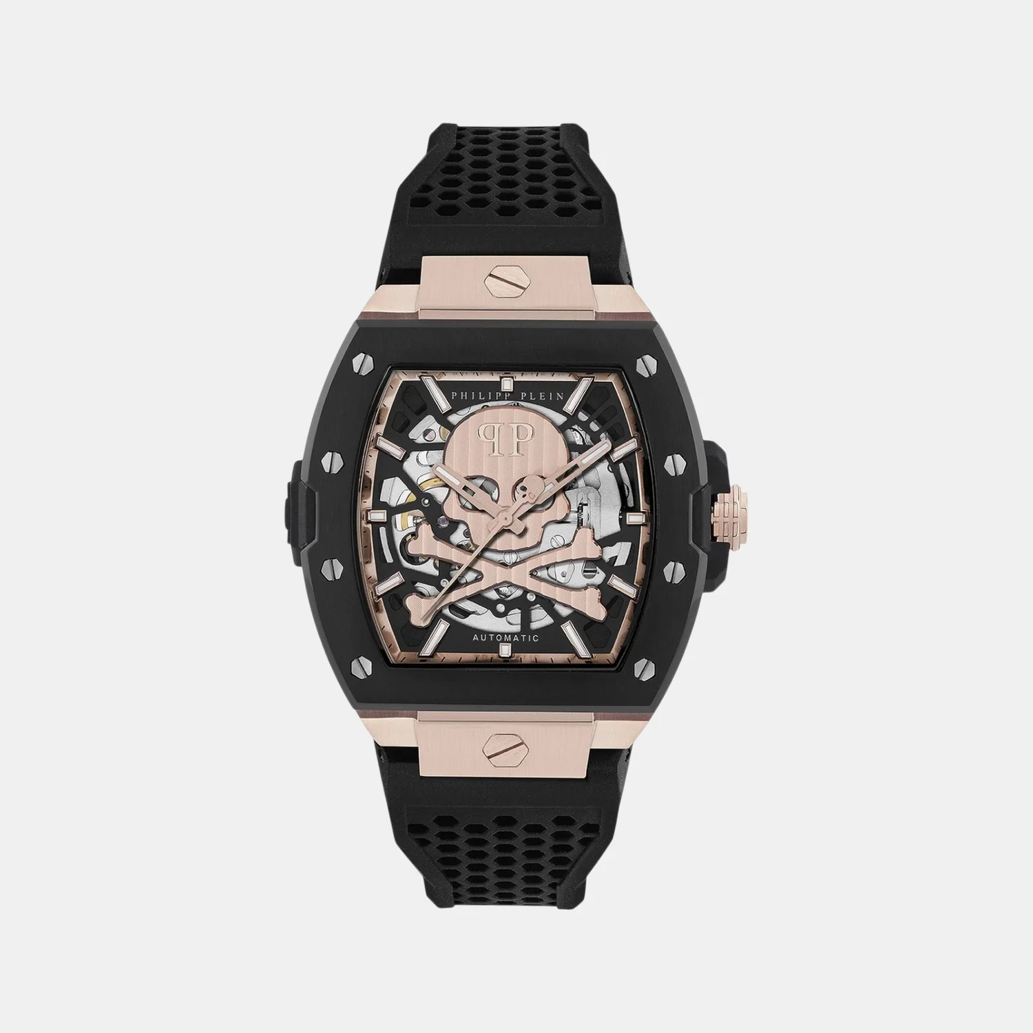 Men Automatic Black Dial Analog Silicone Watch PWJFA0225 - Image 2