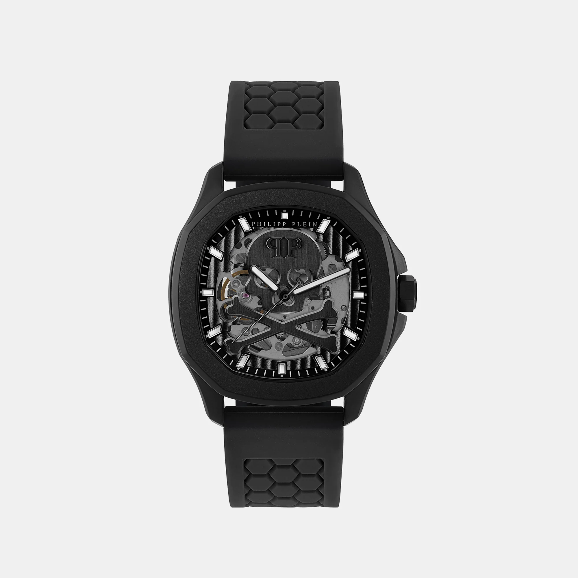 Men Automatic Black Dial Analog Silicone Watch PWRAA0923