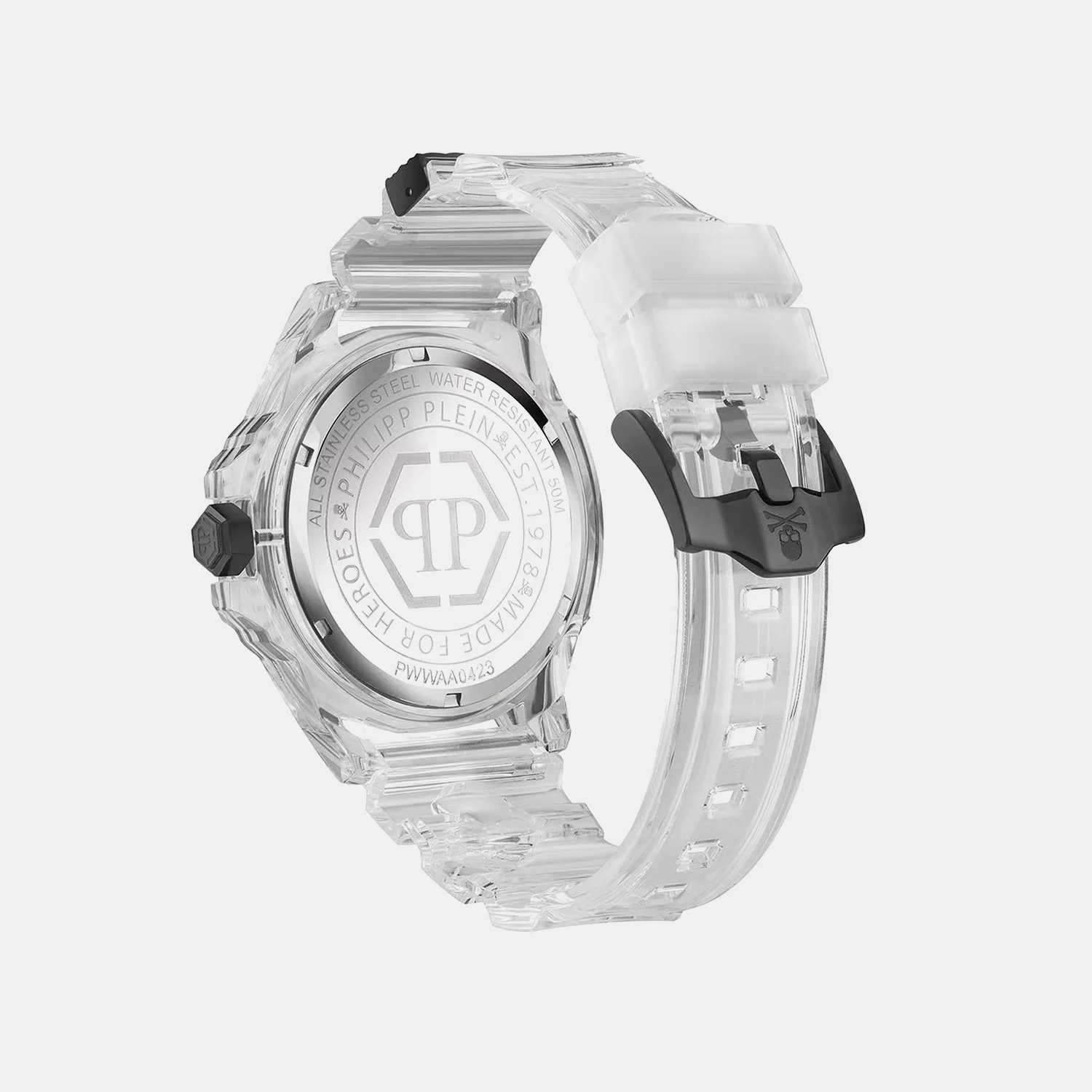 Men Quartz Black Dial Analog Plastic Watch PWWAA0423 - Image 2