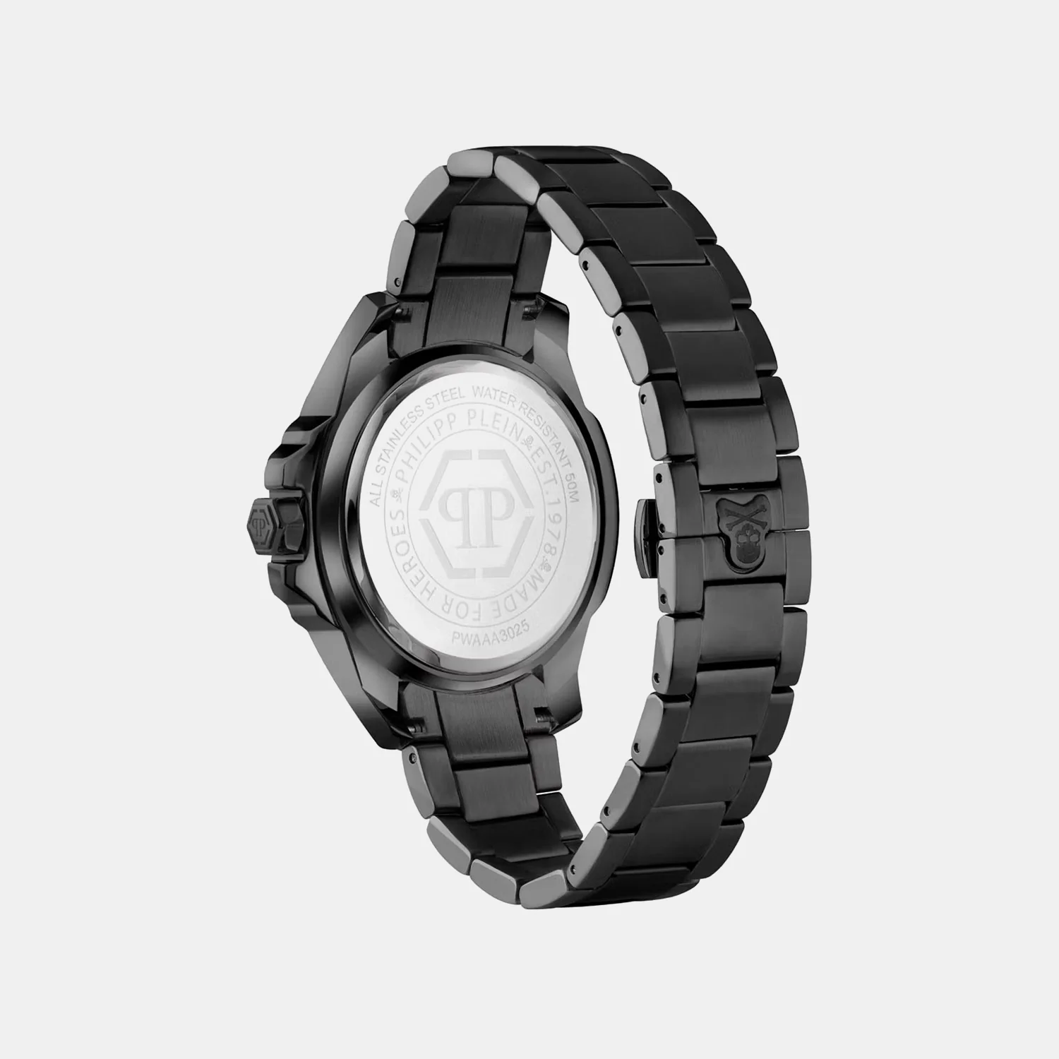 Men Quartz Black Dial Analog Stainless Steel Watch PWAAA3025 - Image 3