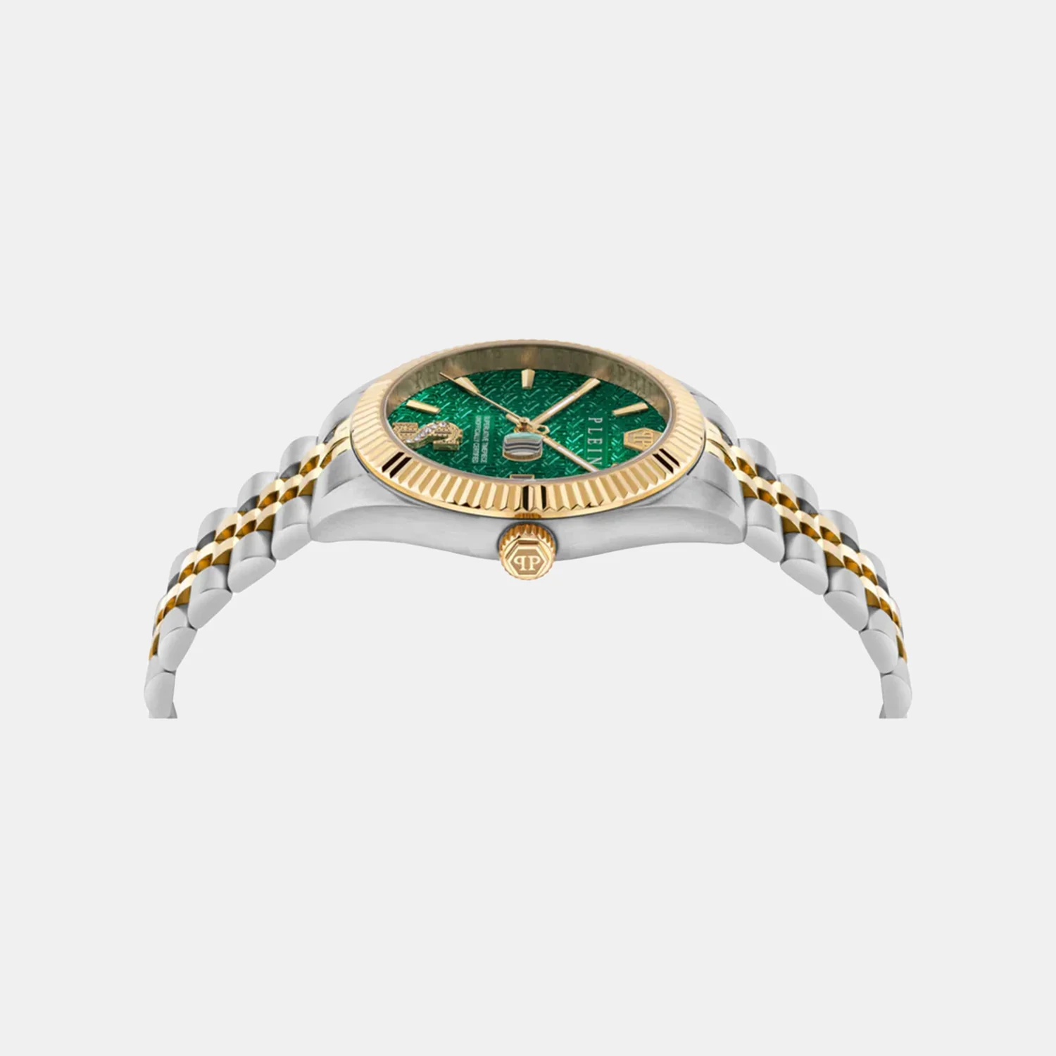 Men Quartz Green Dial Analog Metal Watch PWMFA0825 - Image 2
