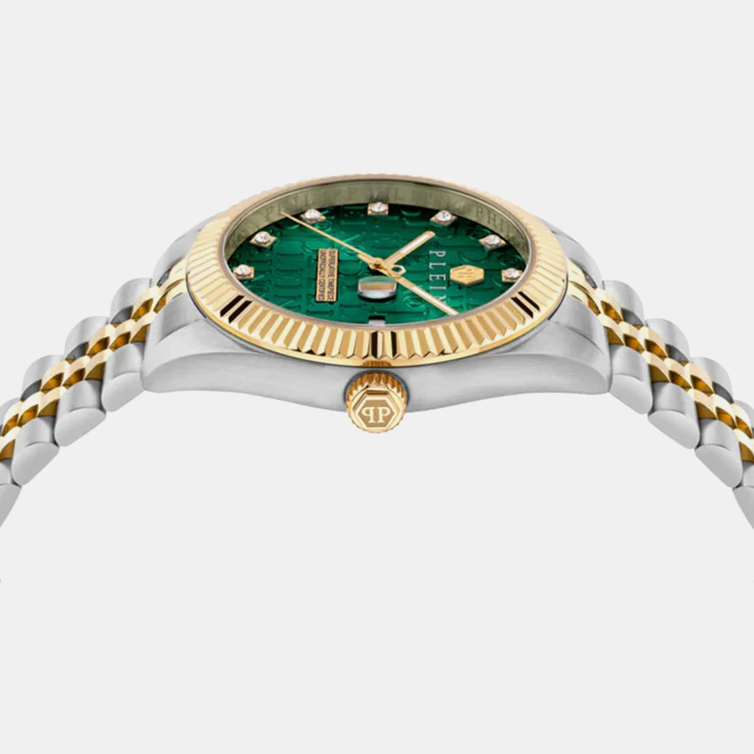 Men Quartz Green Dial Analog Stainless Steel Watch PWMFA0325 - Image 3