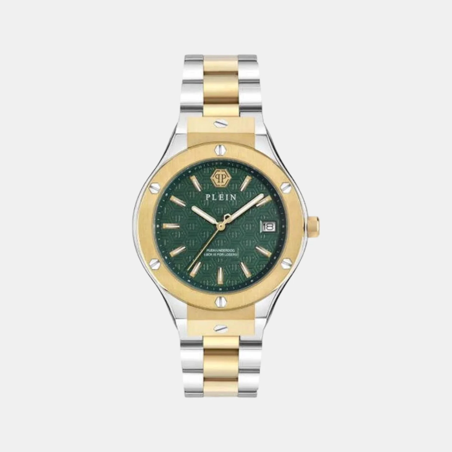 Men Quartz Green Dial Analog Stainless Steel Watch PWUFA0525 - Image 2