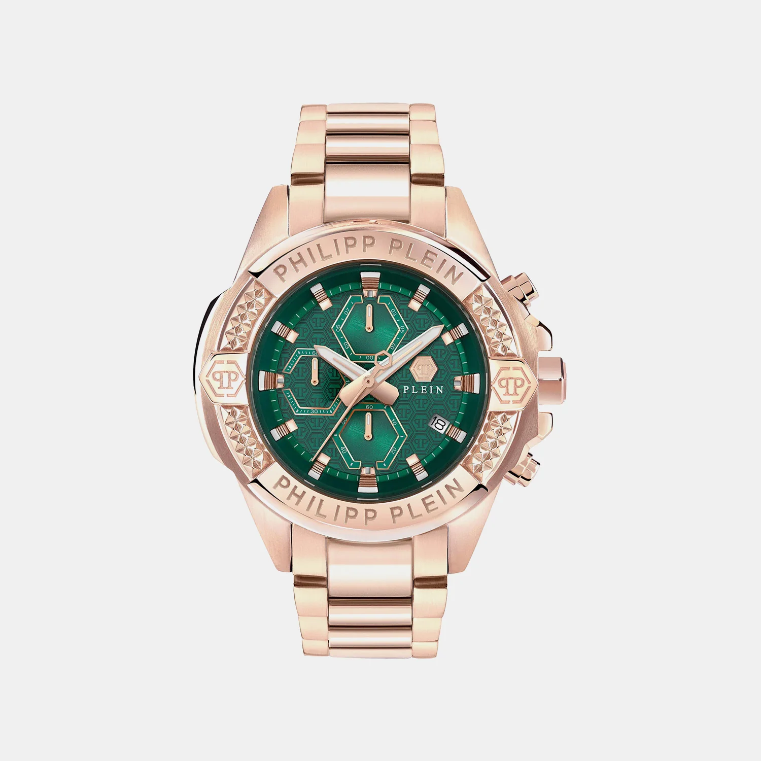 Men Quartz Green Dial Chronograph Metal Watch PWWFA0625