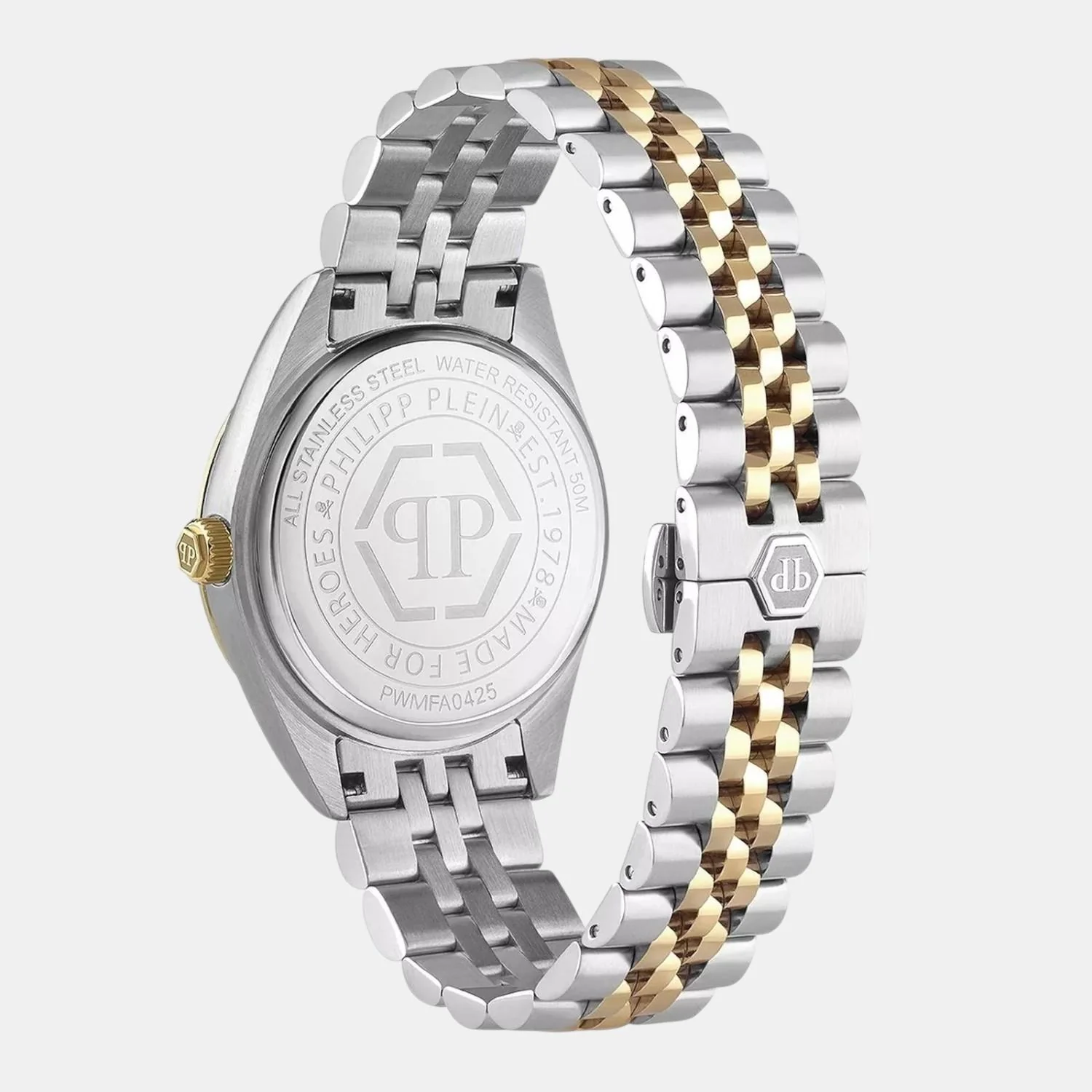 Men Quartz Grey Dial Analog Stainless Steel Watch PWMFA0425 - Image 4