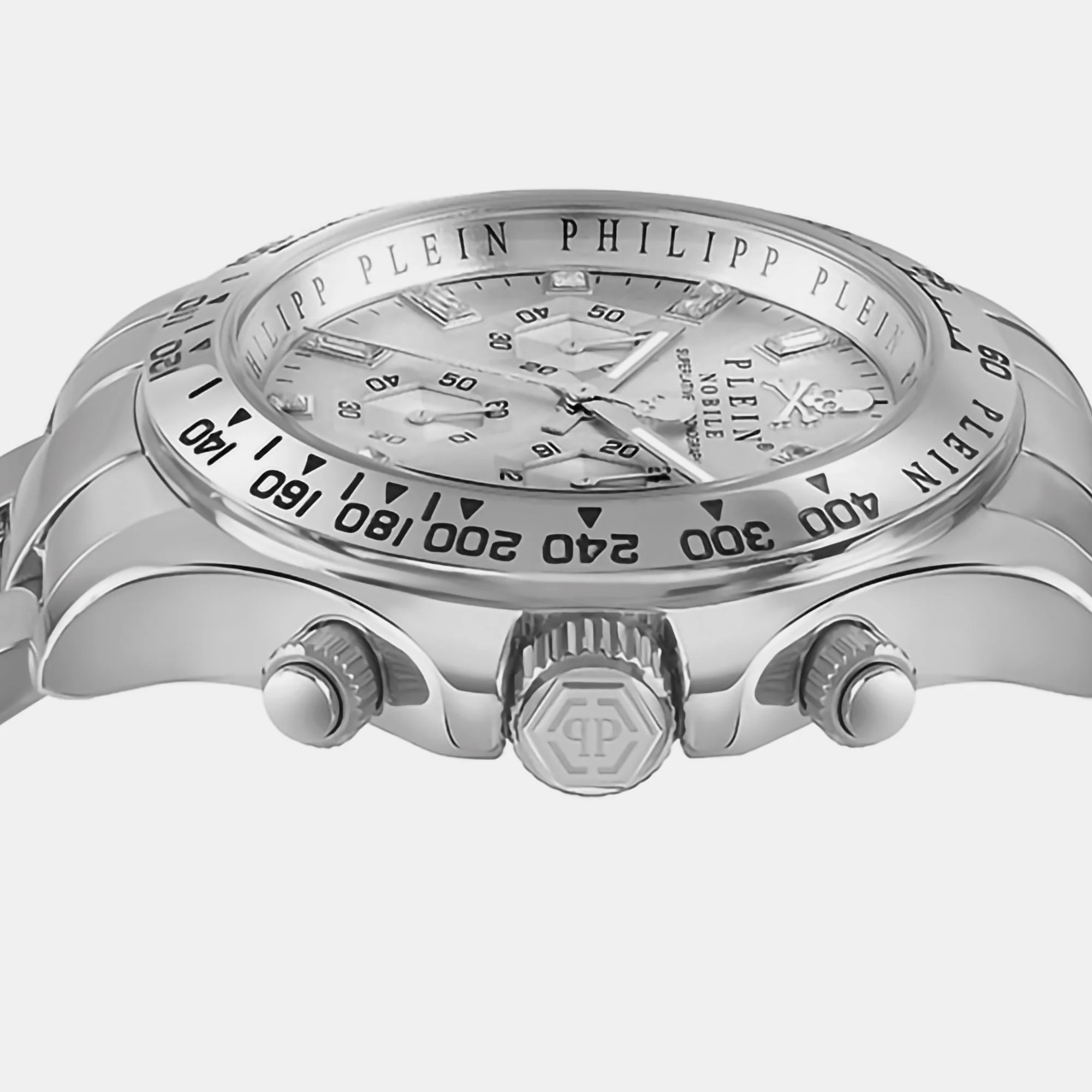 Men Quartz White Dial Chronograph Stainless Steel Watch PWCAA0321 - Image 2