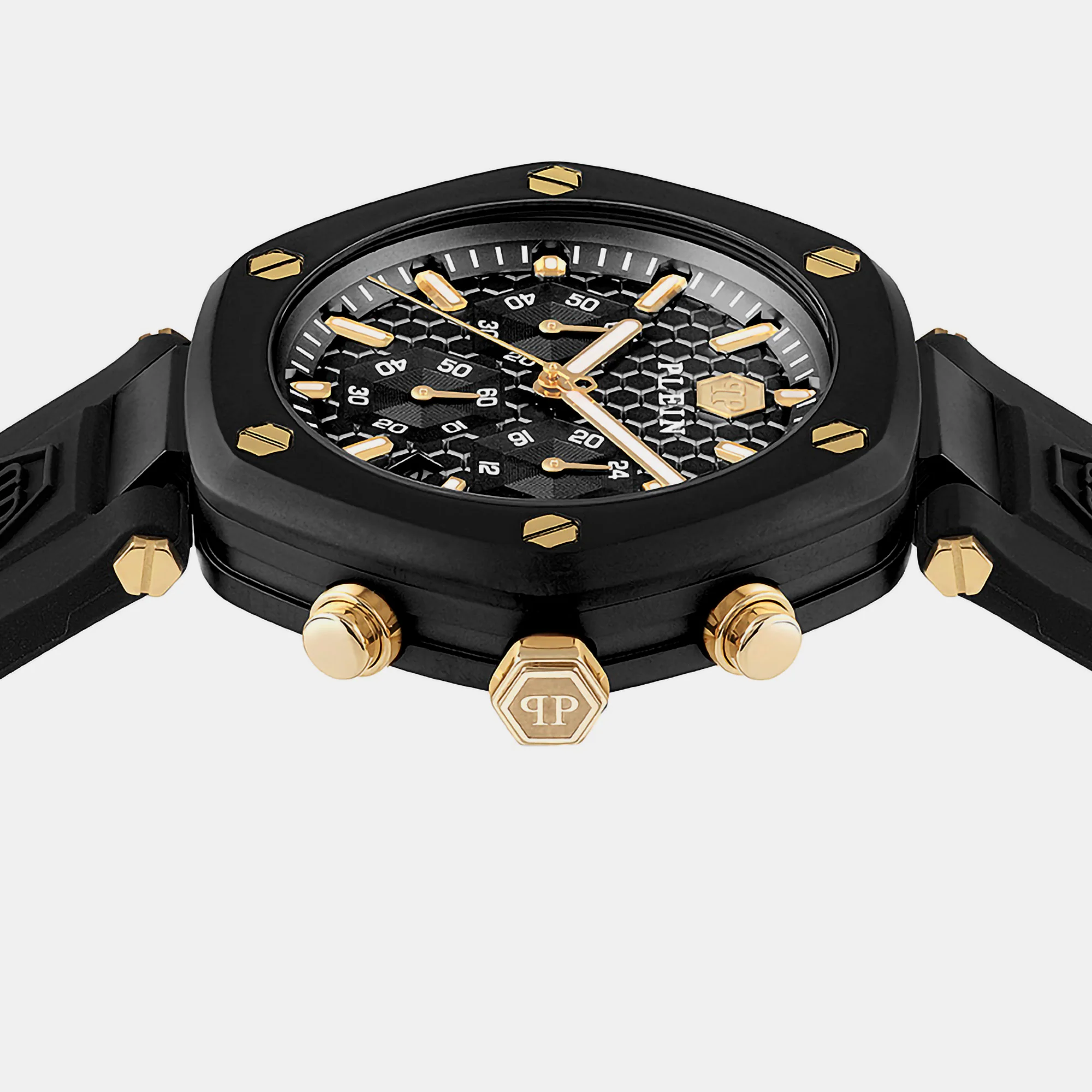Street Couture Men Quartz Black Dial Chronograph Silicone Watch PWZBA0223 - Image 2