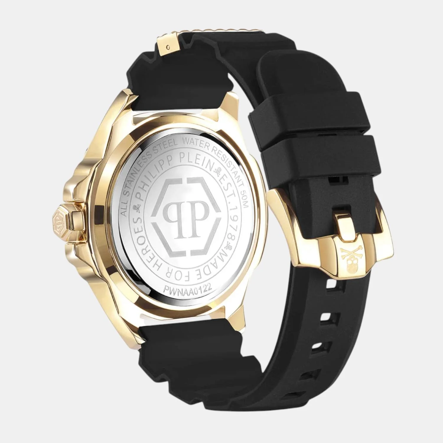 Unisex Quartz Black Dial Analog Silicone Watch PWNAA0122 - Image 4
