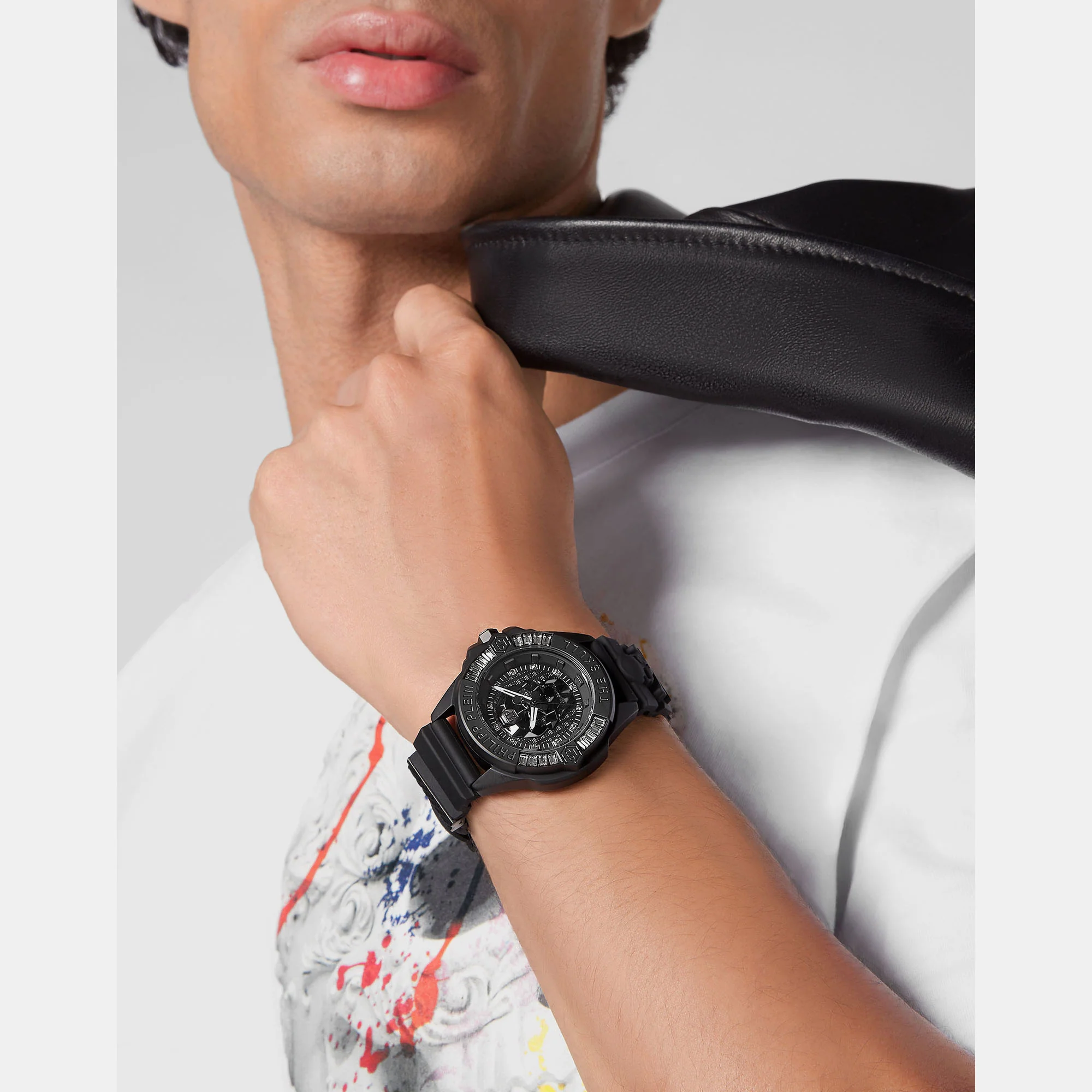Unisex Quartz Black Dial Analog Silicone Watch PWNAA0322 - Image 5