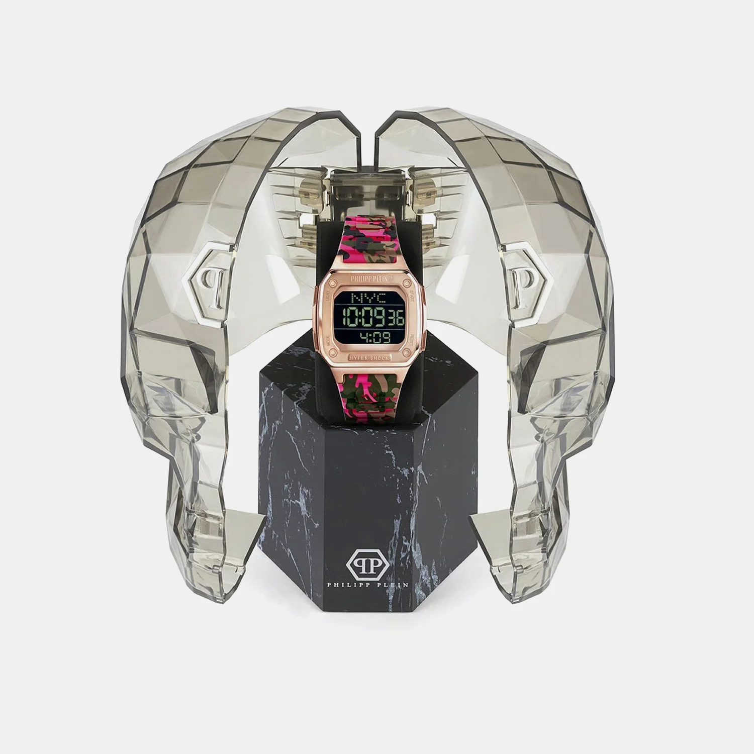 Unisex Quartz Black Dial Digital Silicone Watch PWHAA1622 - Image 4